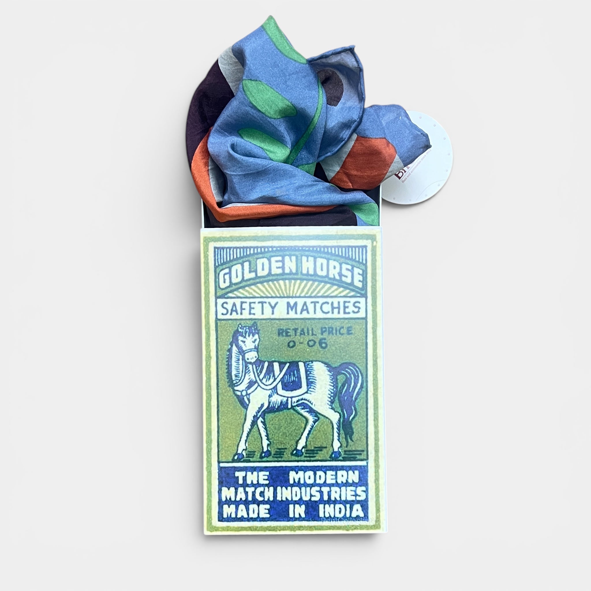 Foulard in Pura Seta 50x50 cm Kasbah In Scatola Vintage - Cappelleria Bacca