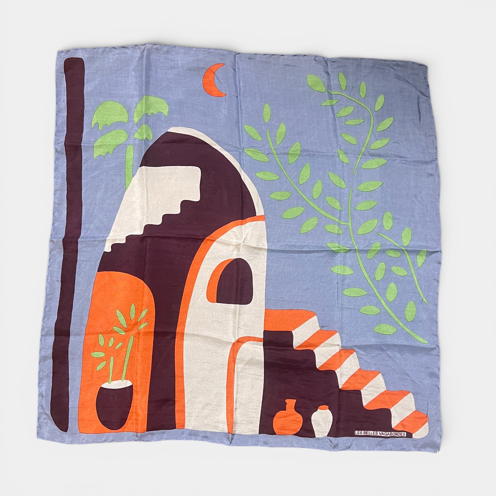Foulard in Pura Seta 50x50 cm Kasbah In Scatola Vintage - Cappelleria Bacca