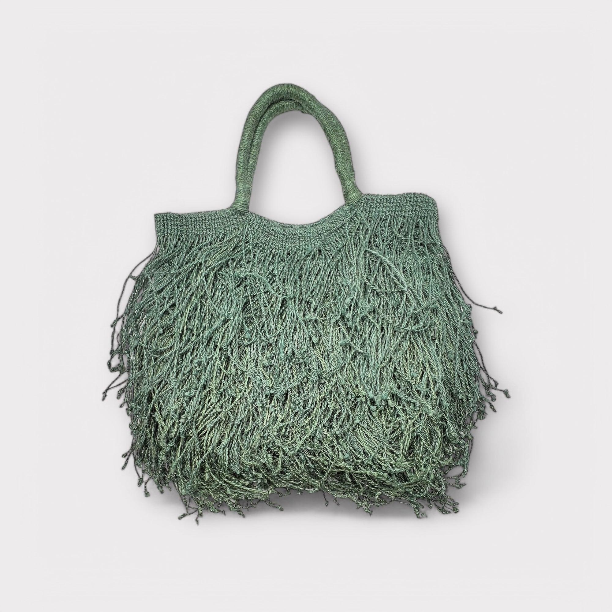 Borsa Frange in Juta  Macramè