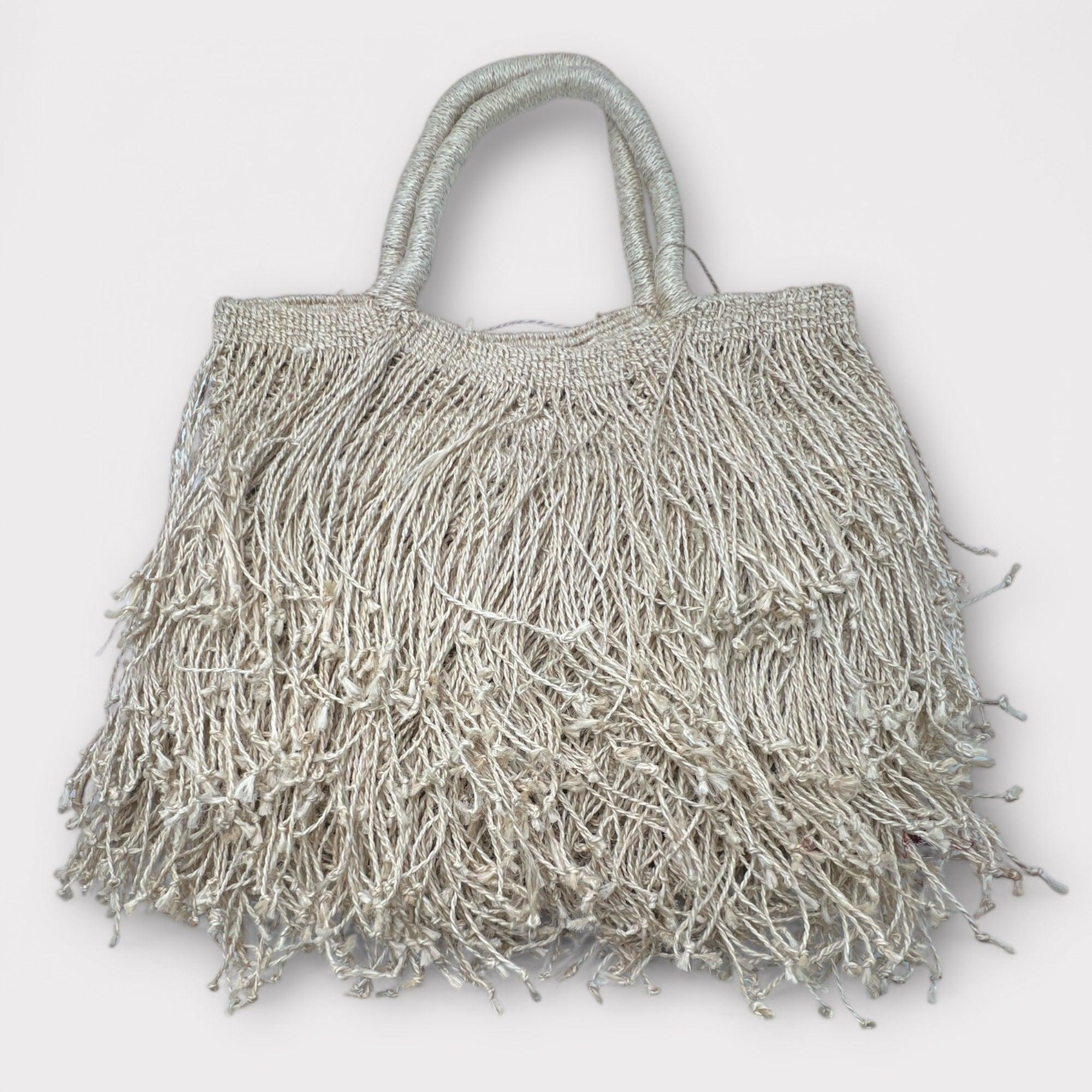 Borsa Frange in Juta  Macramè