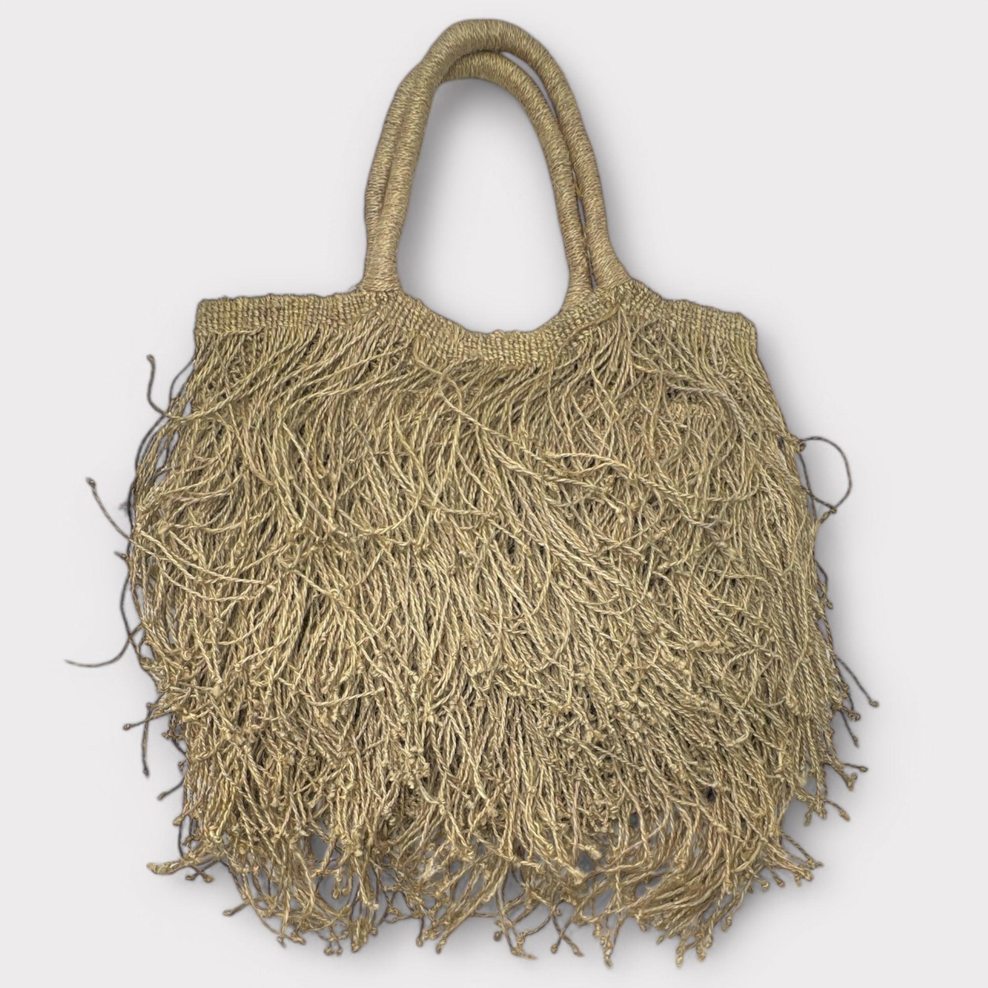 Borsa Frange in Juta  Macramè