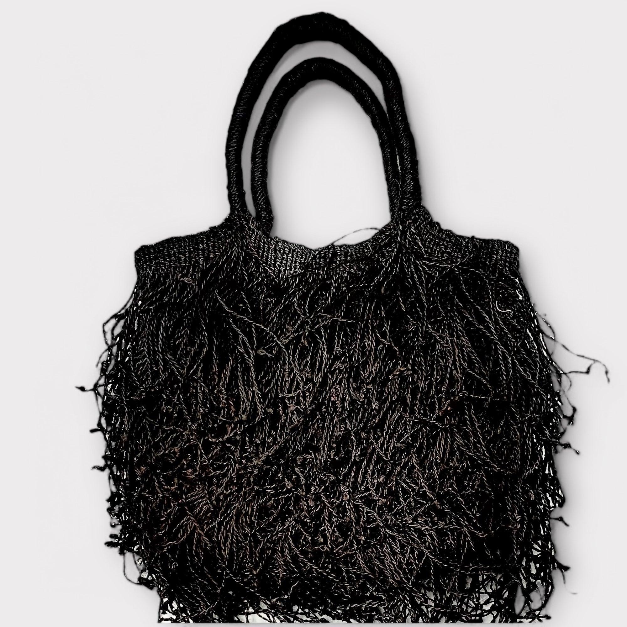 Borsa Frange in Juta  Macramè
