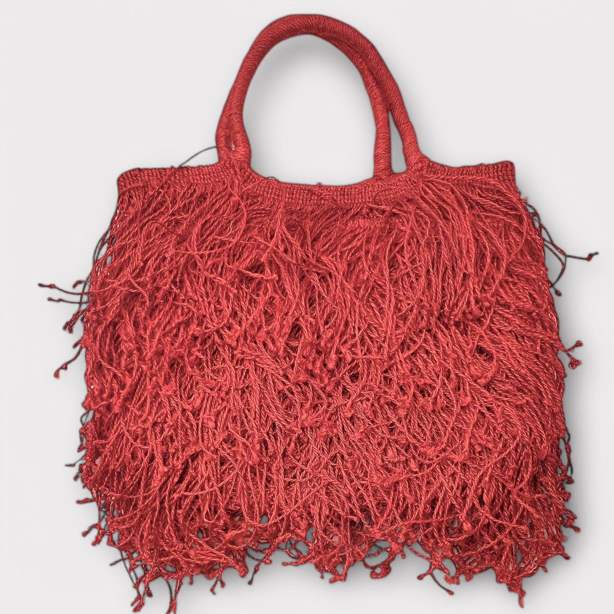 Borsa Frange in Juta  Macramè