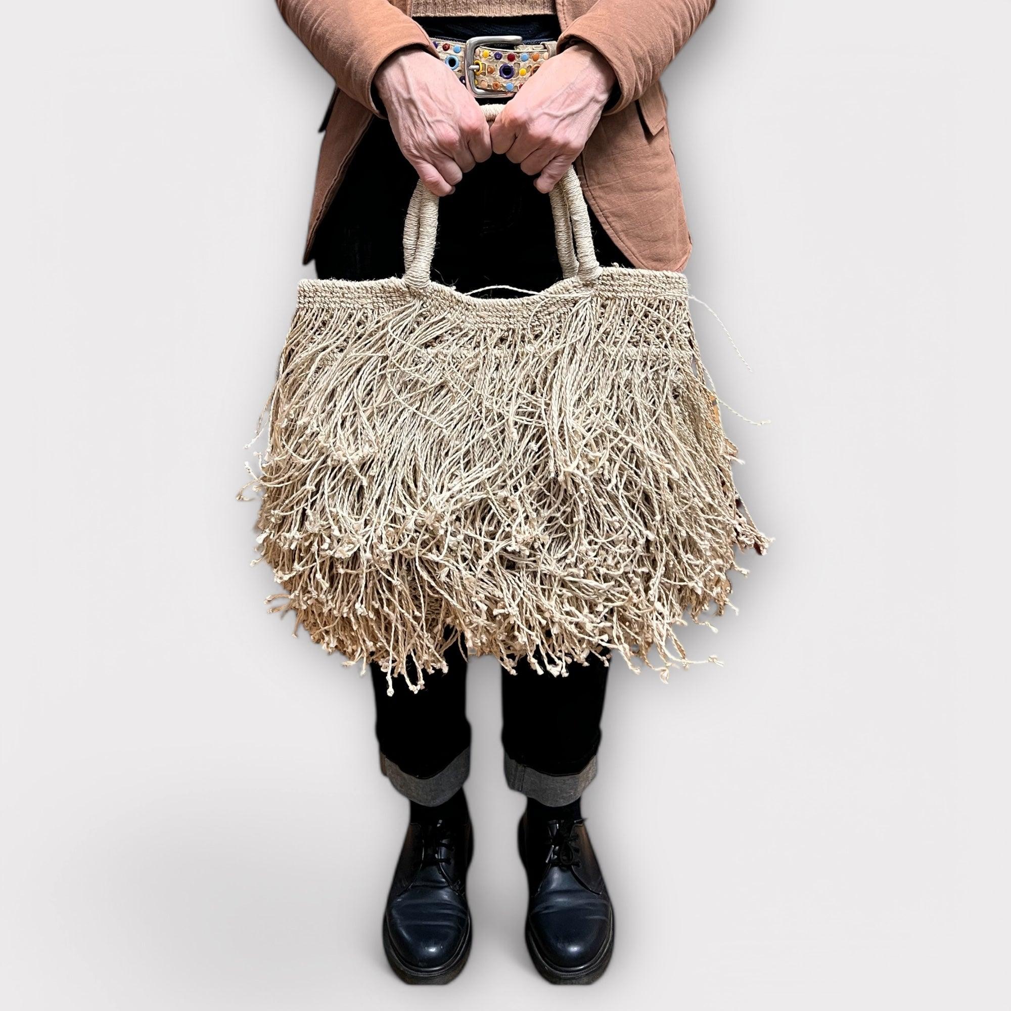 Borsa Frange in Juta  Macramè