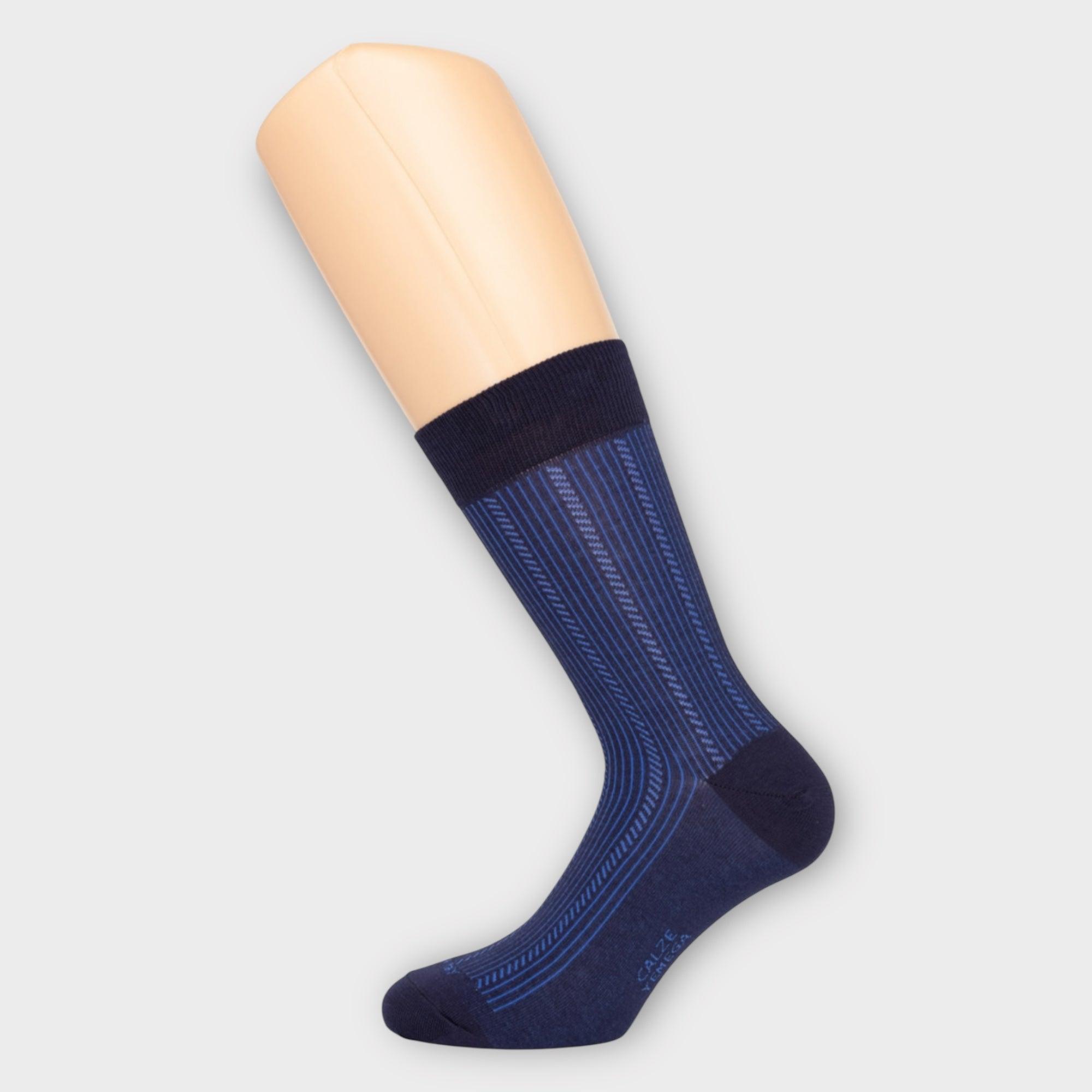 Calzini Corti Mid Calf Uomo Filo di Scozia Costina Greca - Cappelleria Bacca
