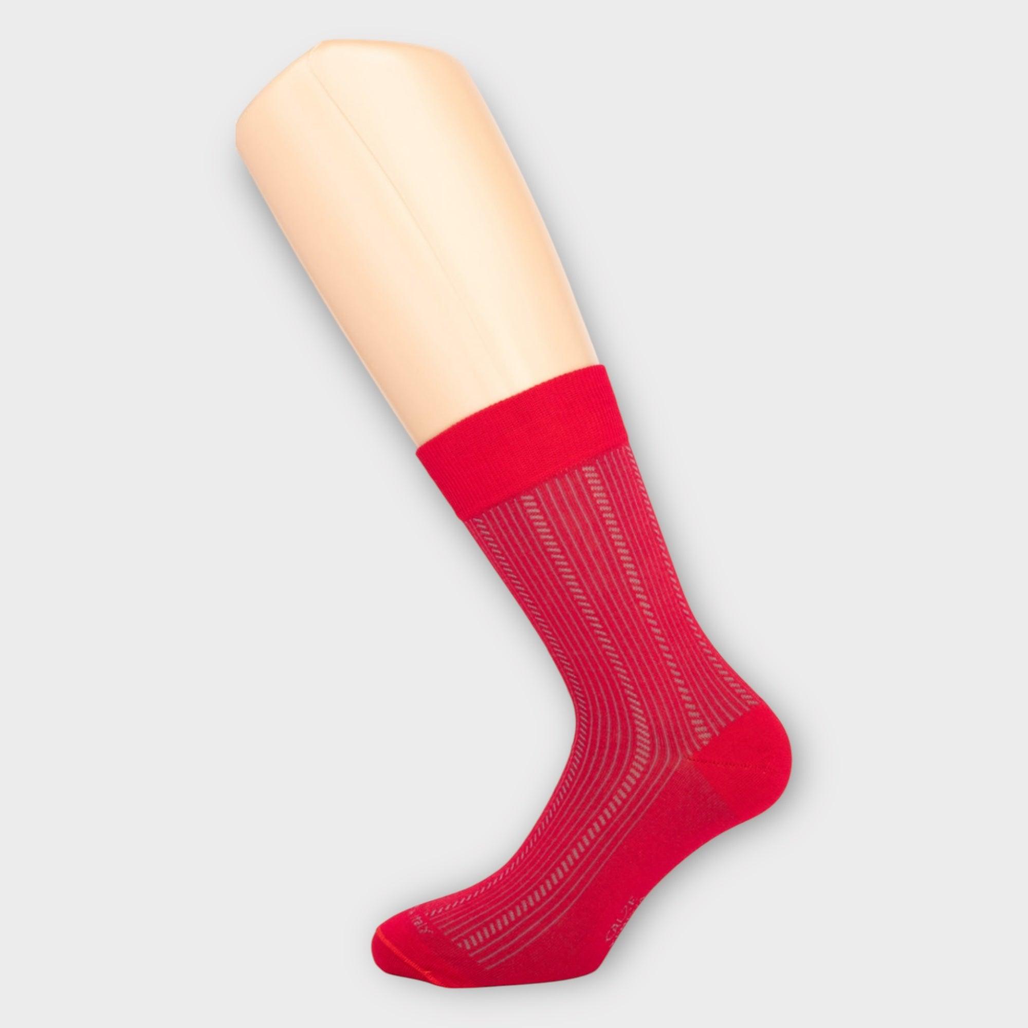 Calzini Corti Mid Calf Uomo Filo di Scozia Costina Greca - Cappelleria Bacca