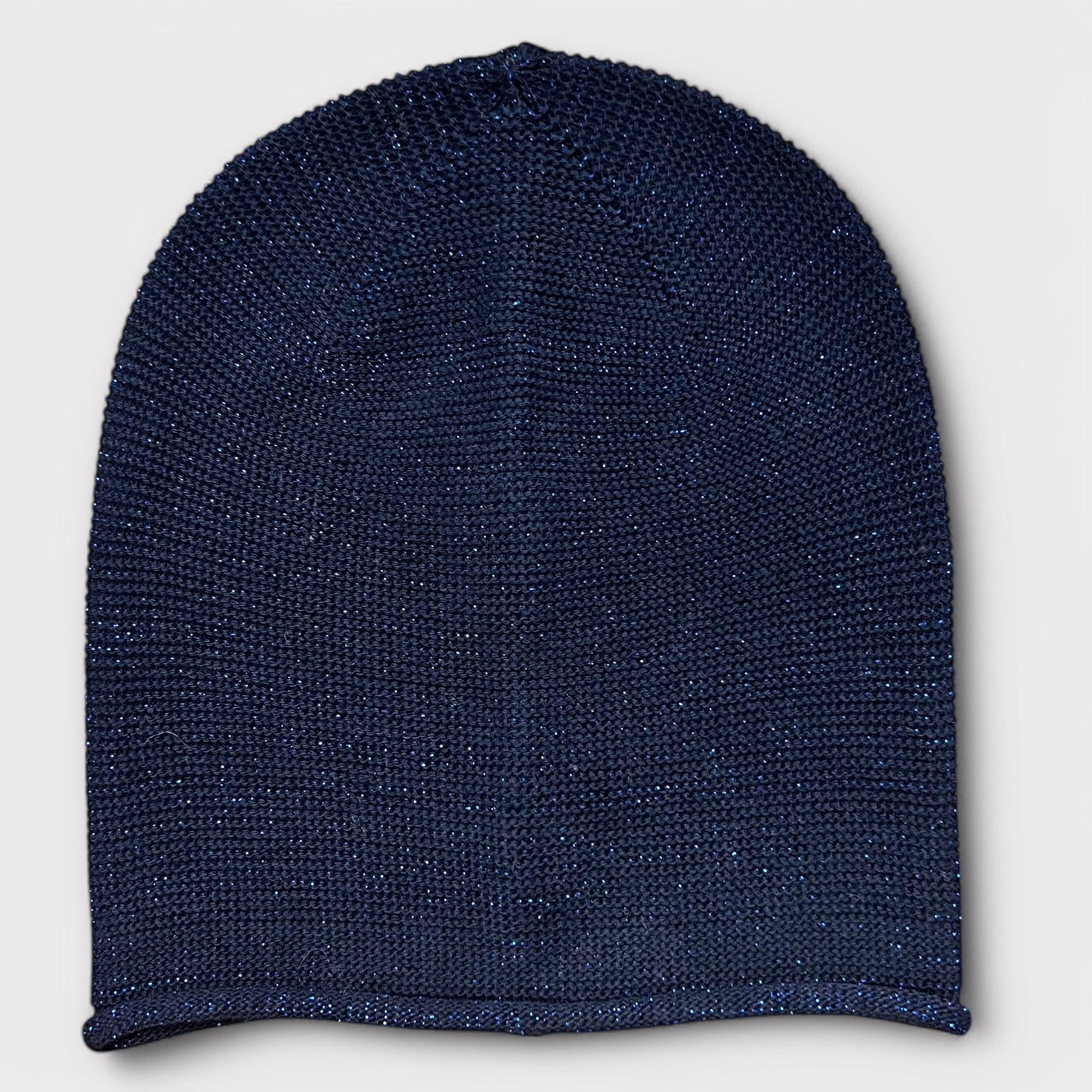 Berretto Beanie Lungo di Cotone con Lurex - Cappelleria Bacca