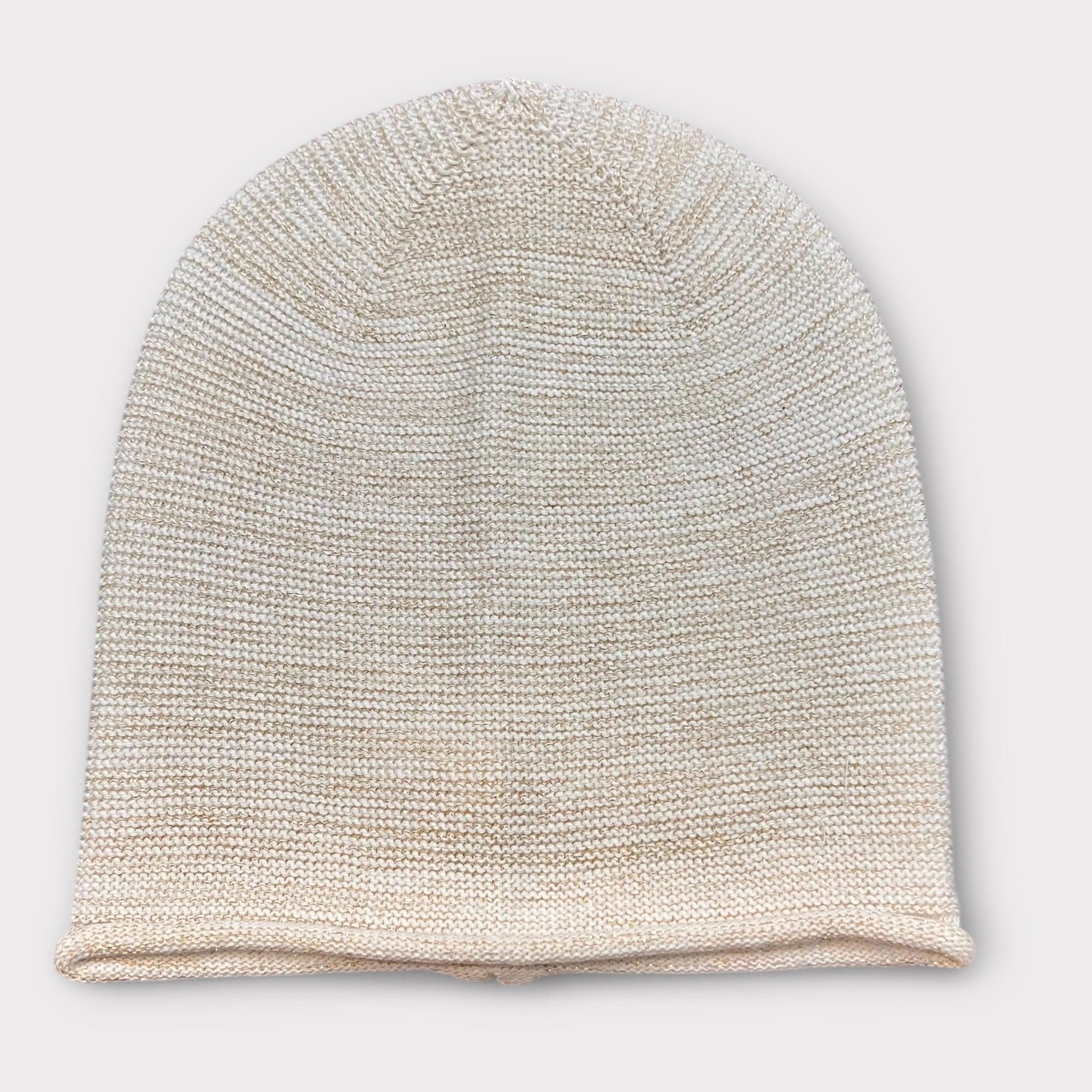 Berretto Beanie Lungo di Cotone con Lurex - Cappelleria Bacca