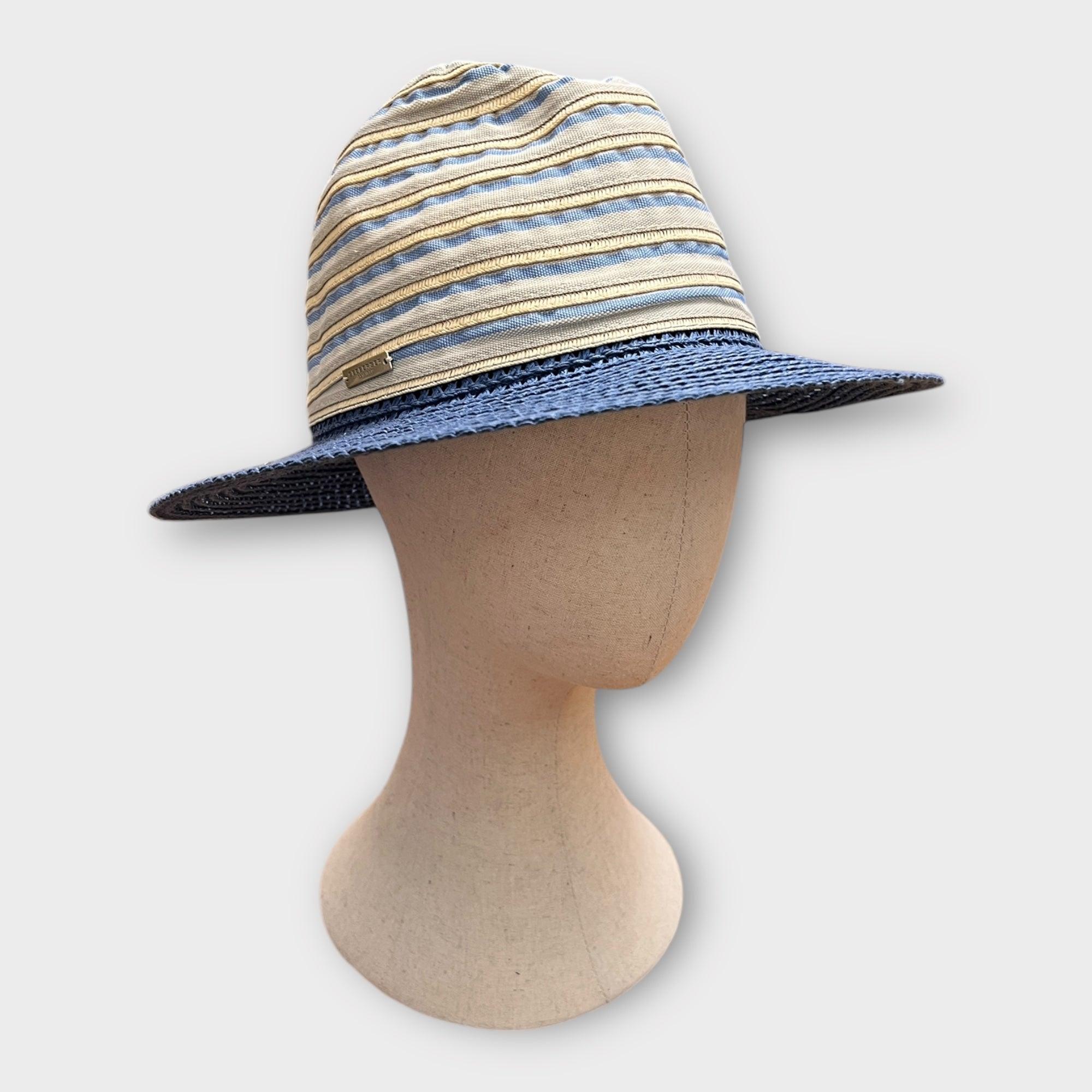 Cappello Estivo Donna Fedora in Paglia e Tessuto - Cappelleria Bacca