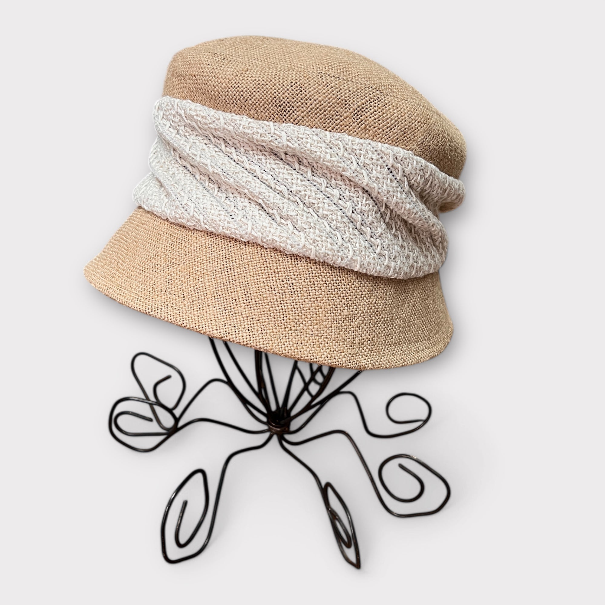 Cappello Donna Bucket Mature Ha In Lino e Juta - Cappelleria Bacca