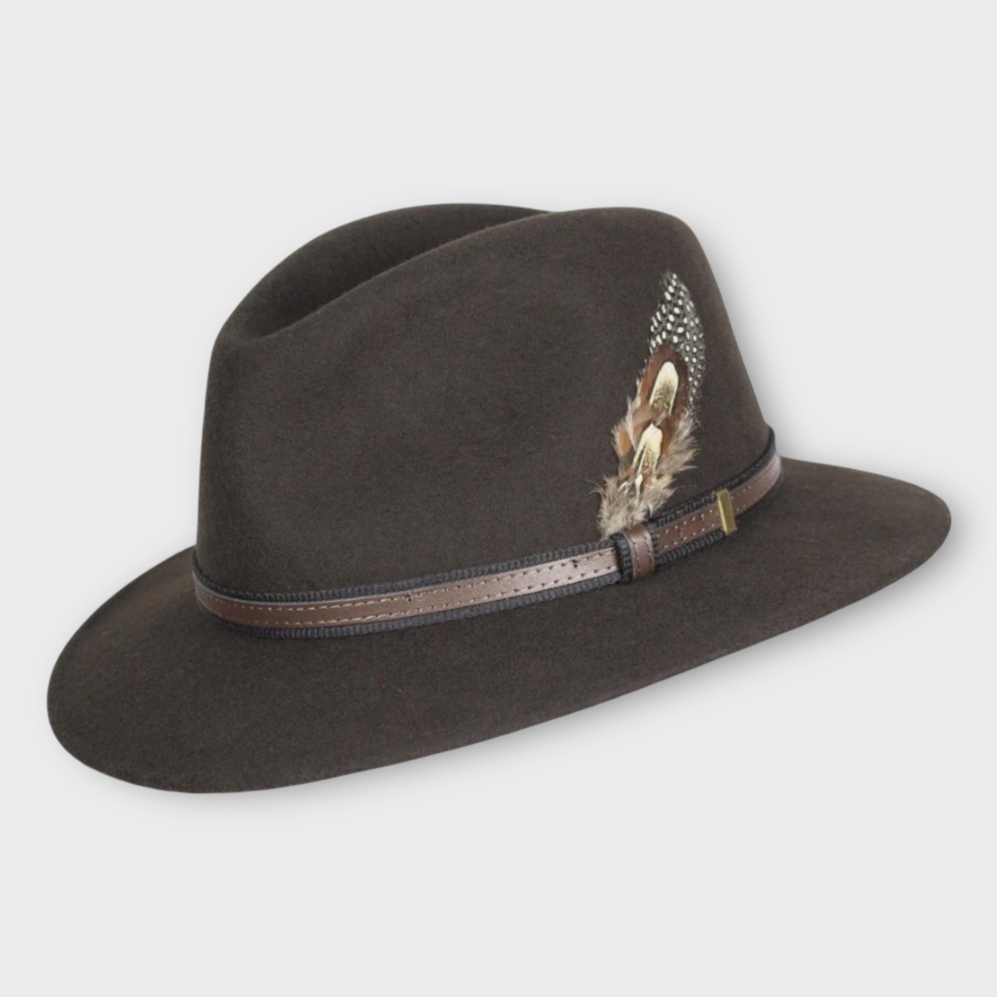Cappello In Feltro Fedora Country Oxford Blue - Cappelleria Bacca