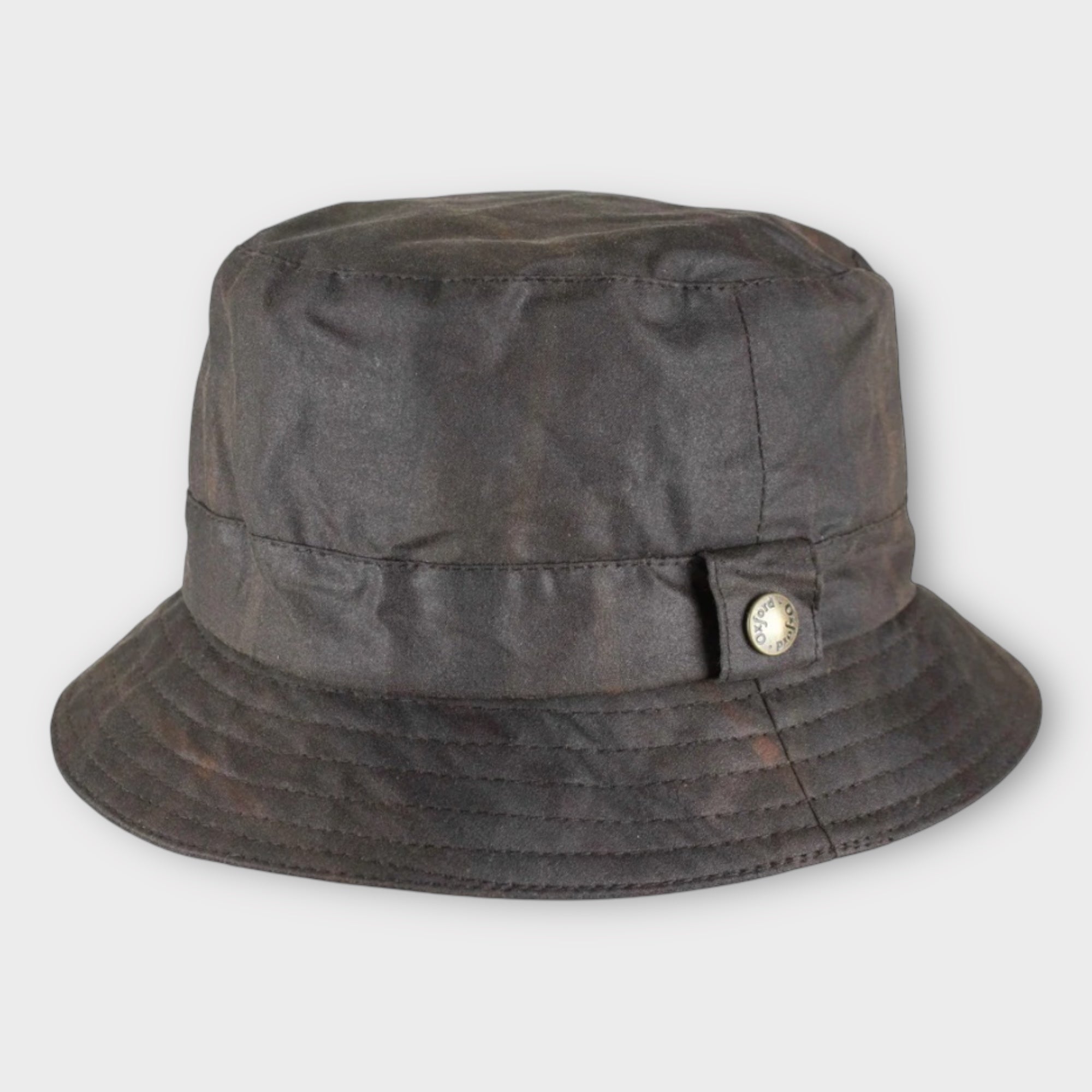 Cappello Pescatore Cotone Cerato Inglese Antipioggia Oxford Blue - Cappelleria Bacca