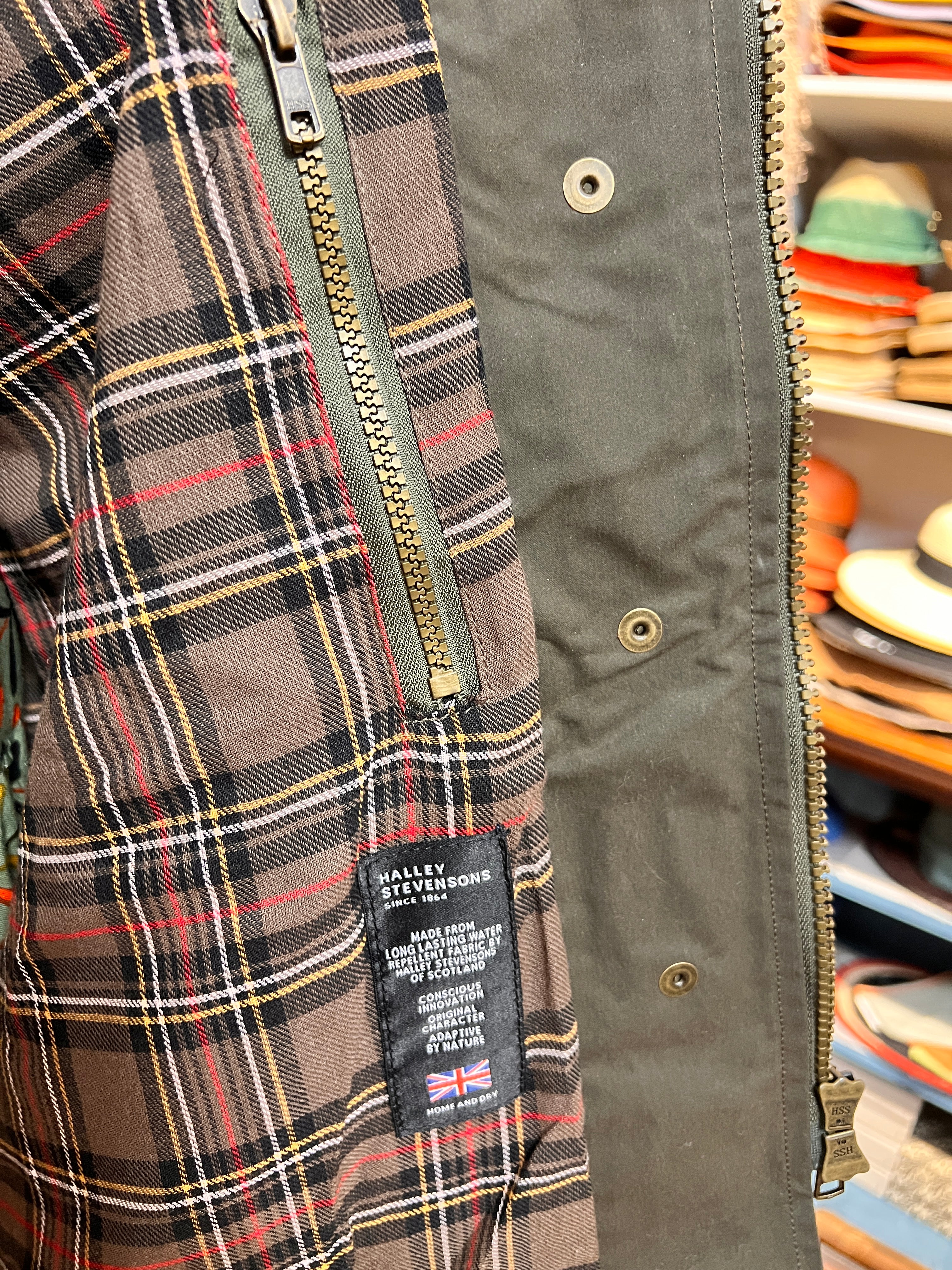 Giacca Parka In Cotone Cerato Brighton Oxford Blu - Cappelleria Bacca