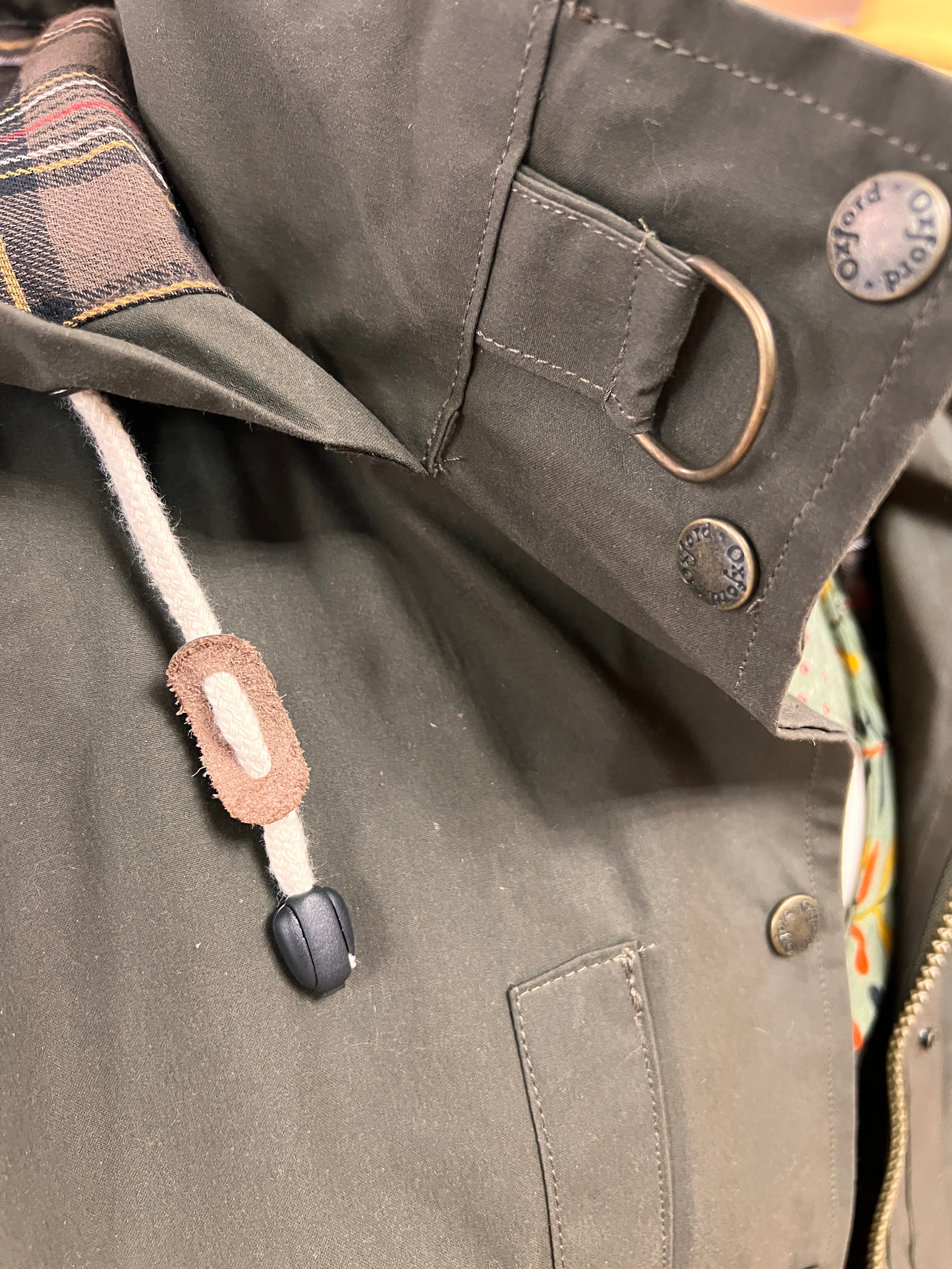 Giacca Parka In Cotone Cerato Brighton Oxford Blu - Cappelleria Bacca