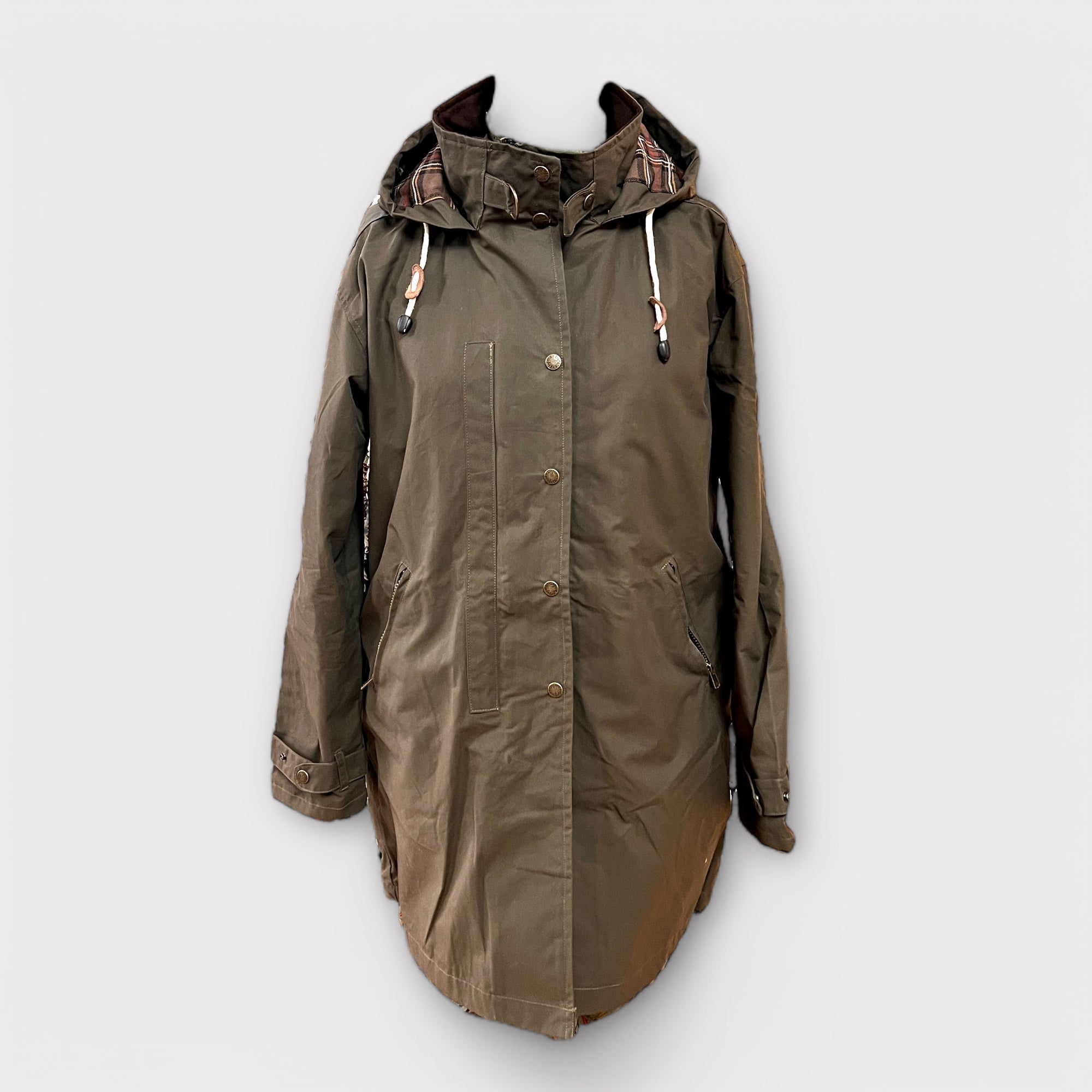 Giacca Parka In Cotone Cerato Brighton Oxford Blu - Cappelleria Bacca
