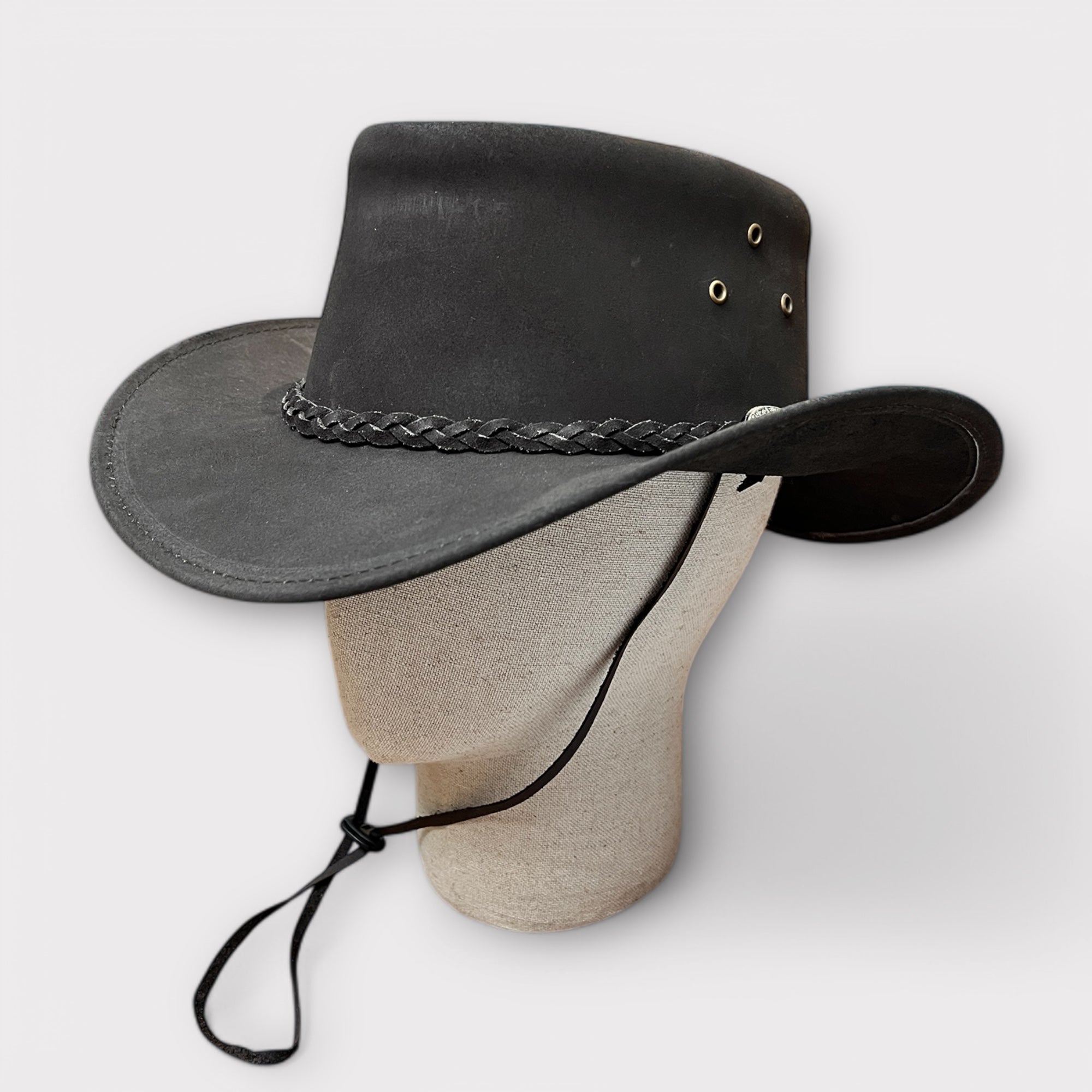 Cappello In Pelle Australia Oxford Blue - Cappelleria Bacca