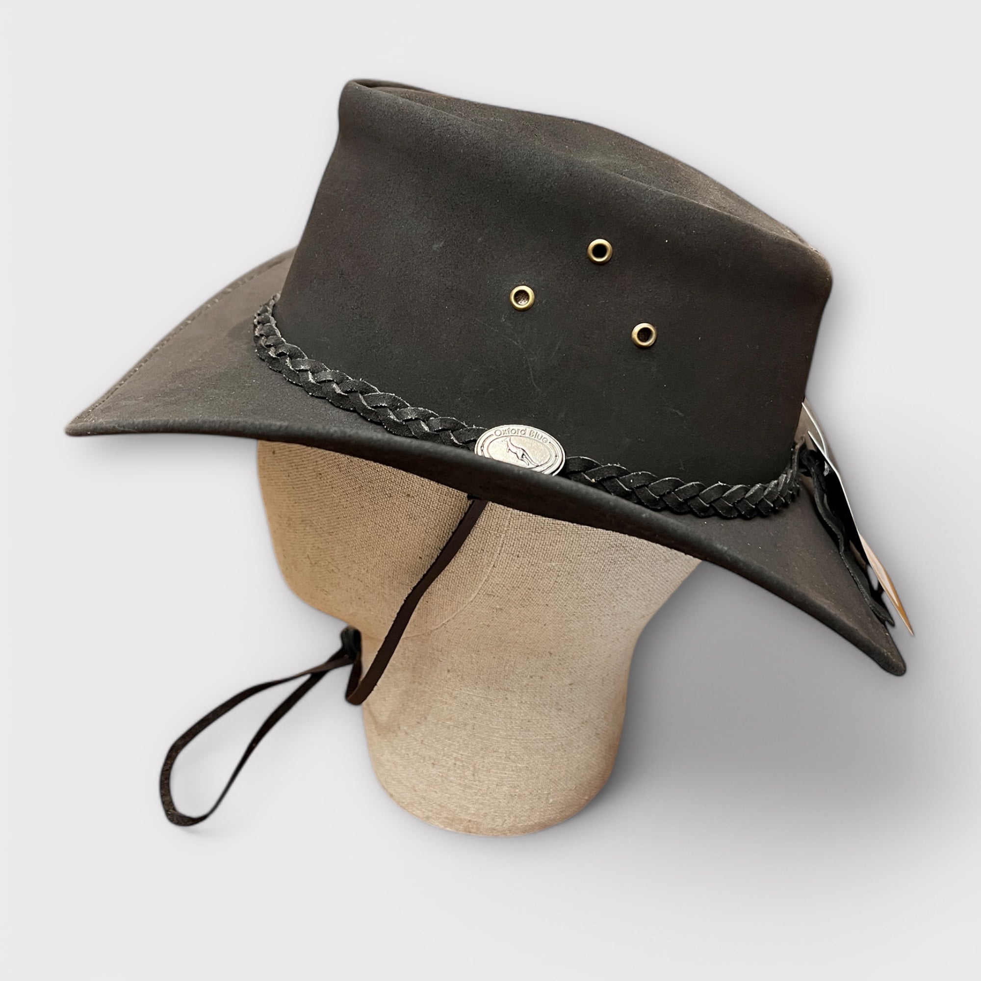 Cappello In Pelle Australia Oxford Blue - Cappelleria Bacca