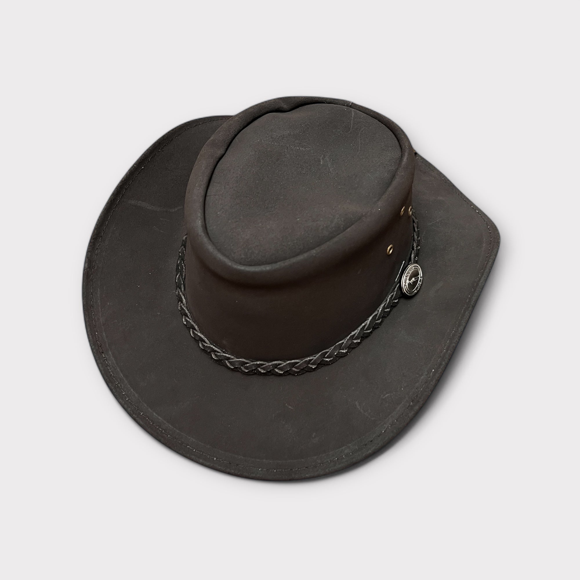 Cappello In Pelle Australia Oxford Blue - Cappelleria Bacca