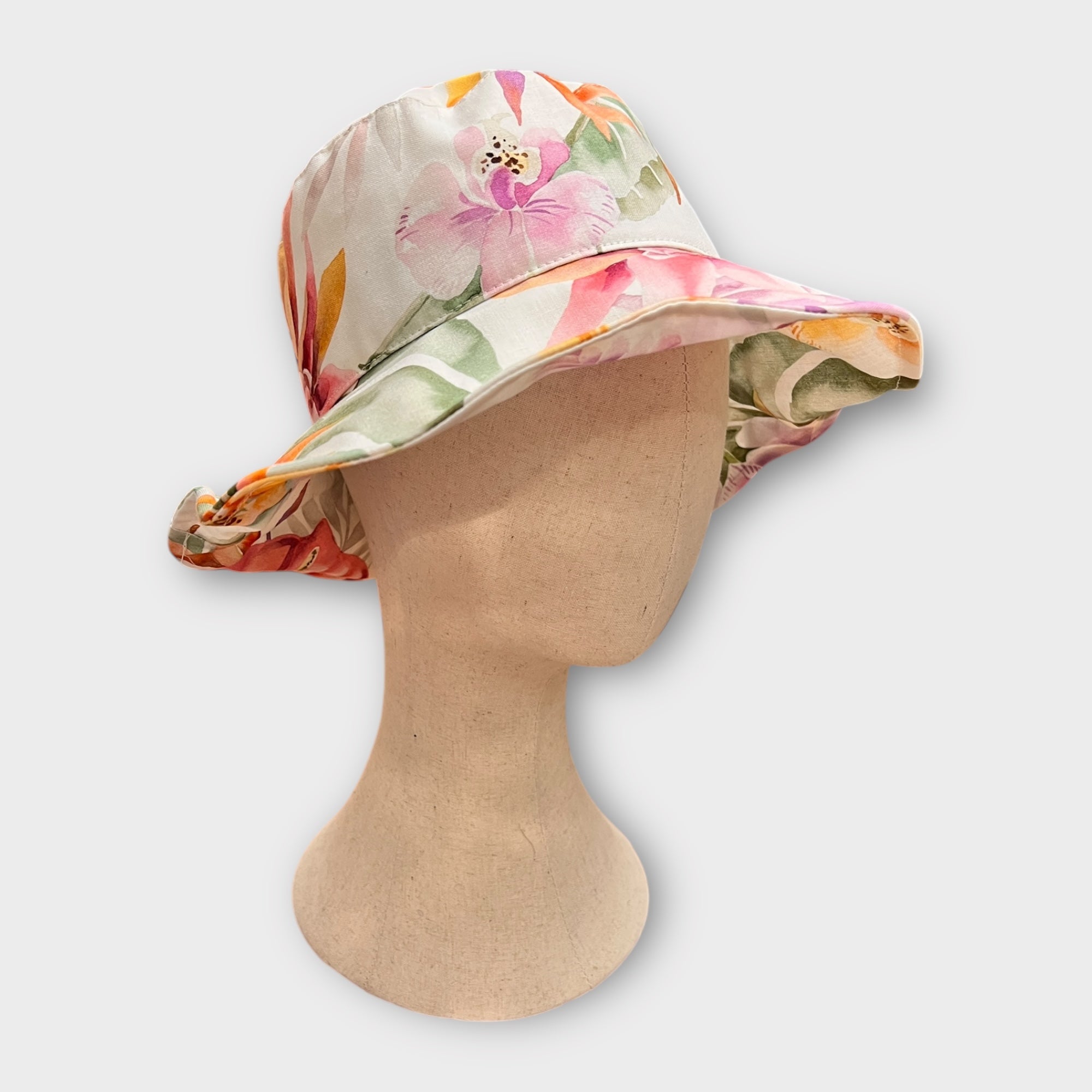 Cappello Donna Fantasia Floreale Ala Media