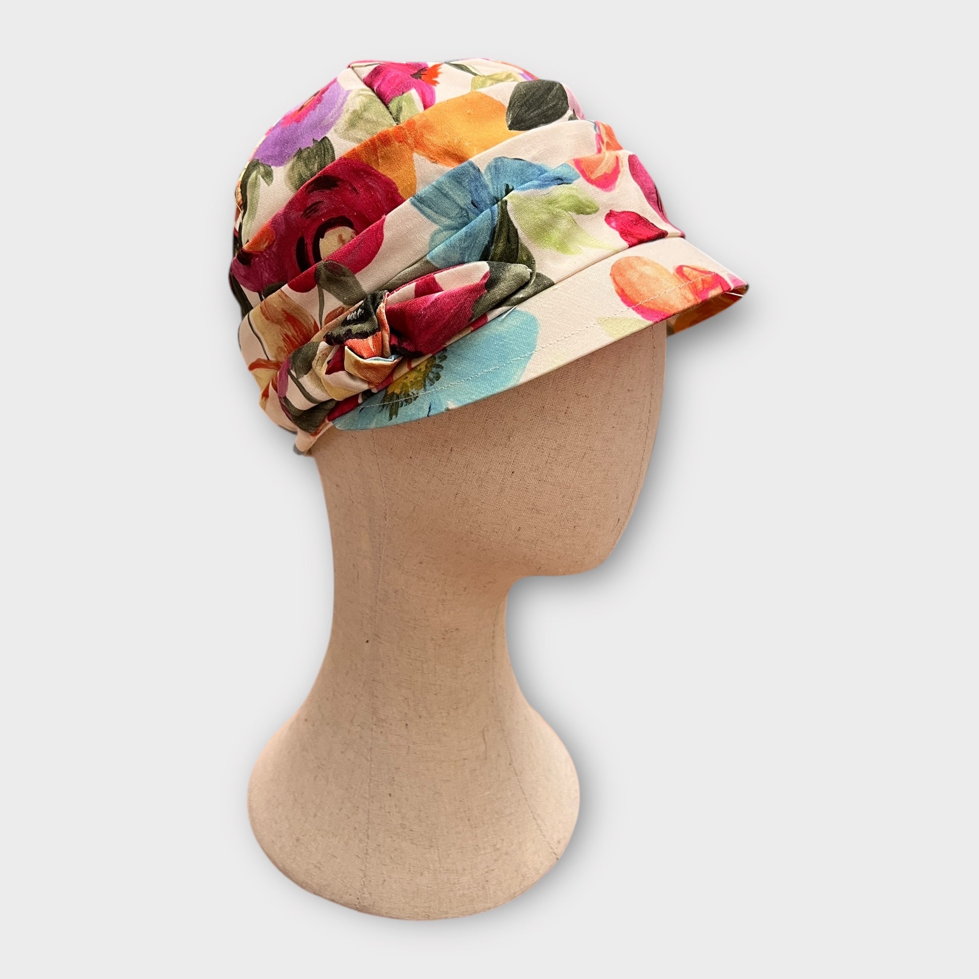 Cappello Donna Fantasia Floreale Con Visiera