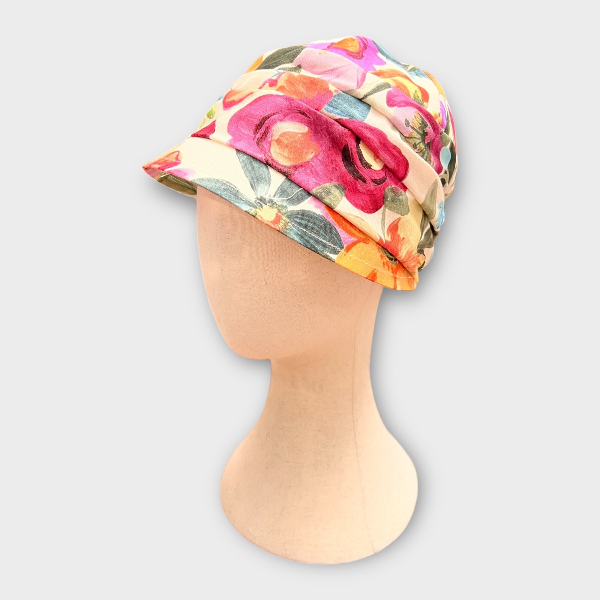 Cappello Donna Fantasia Floreale Con Visiera