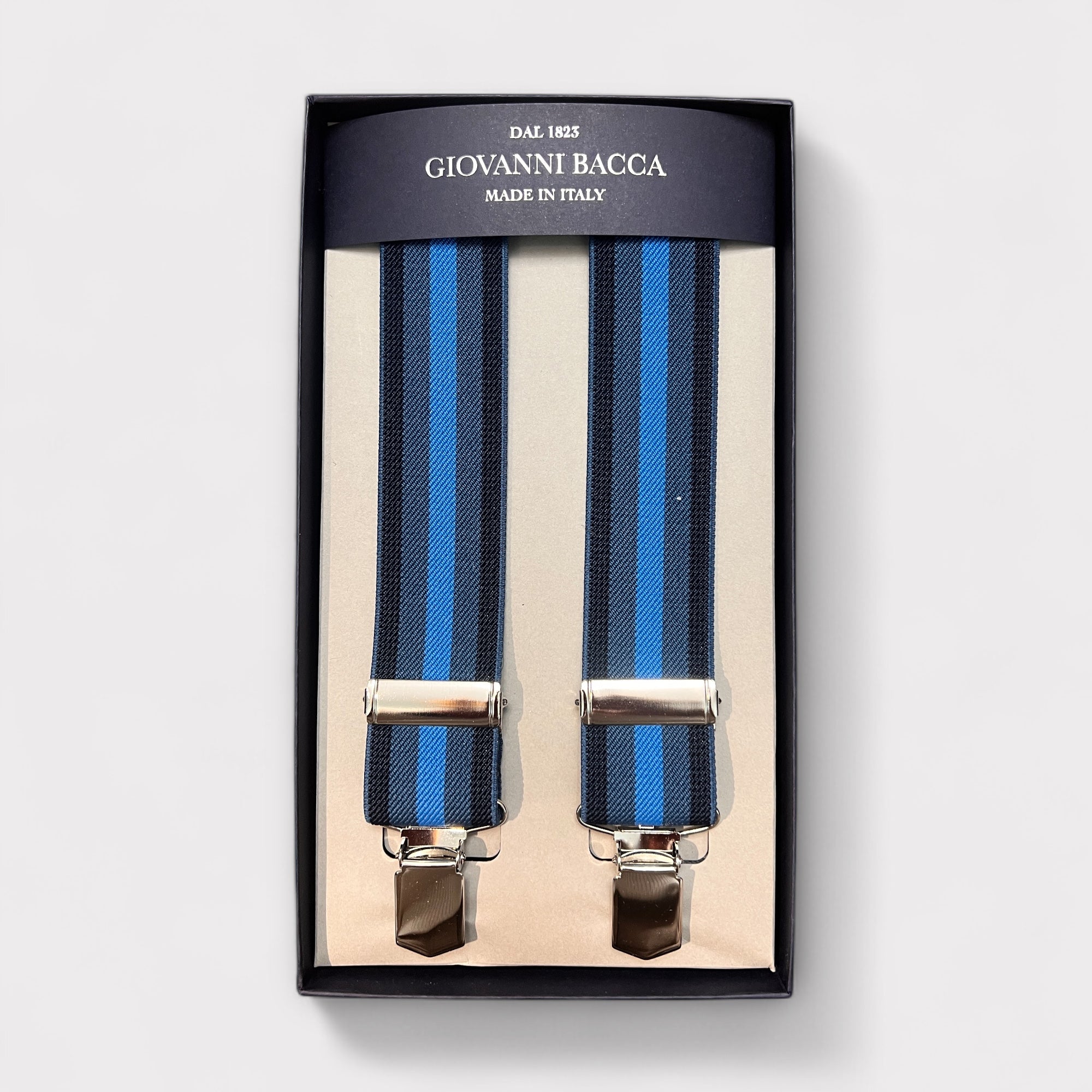 Bretelle Elastiche Regimental Blu