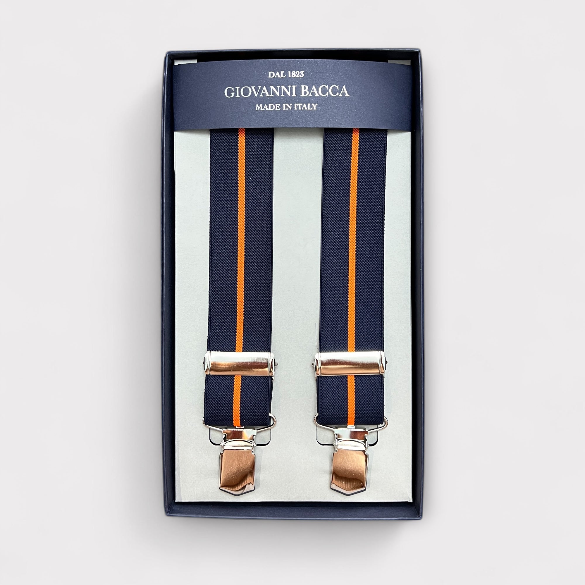 Bretelle Elastiche Regimental Blu-Arancione