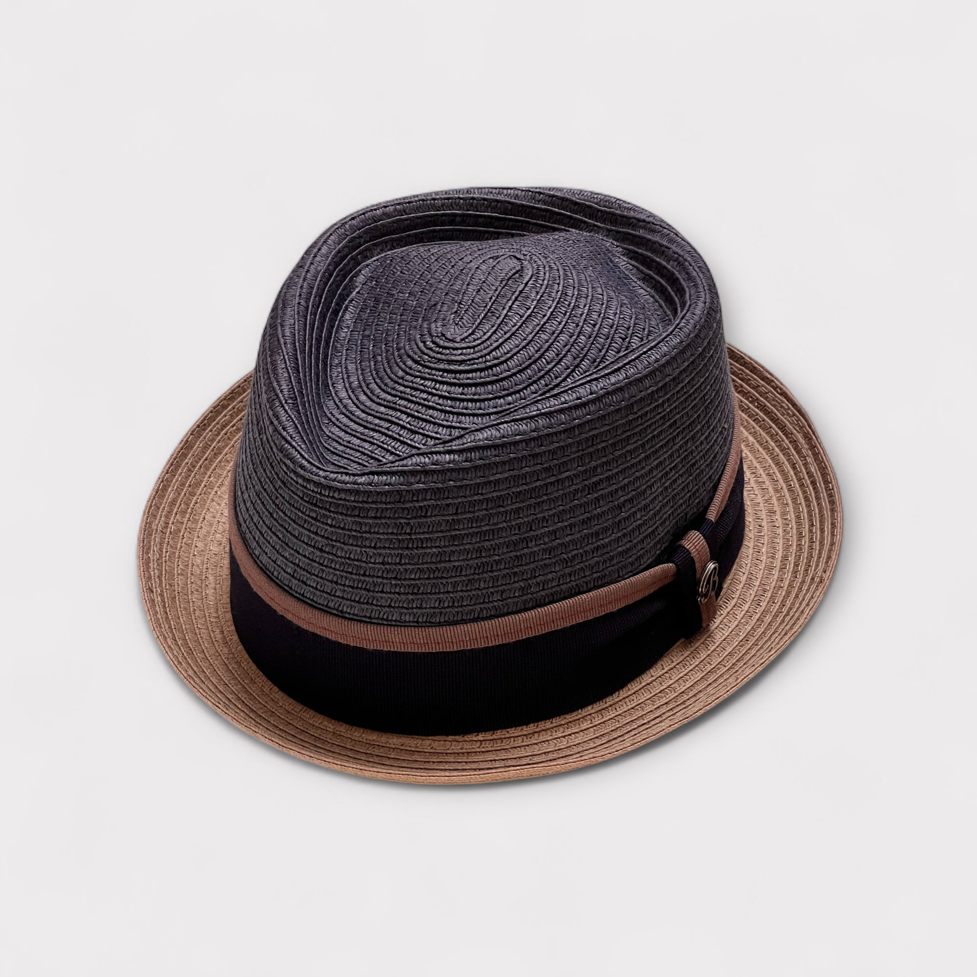 Cappello Estivo Pork Pie Diamante Bicolor