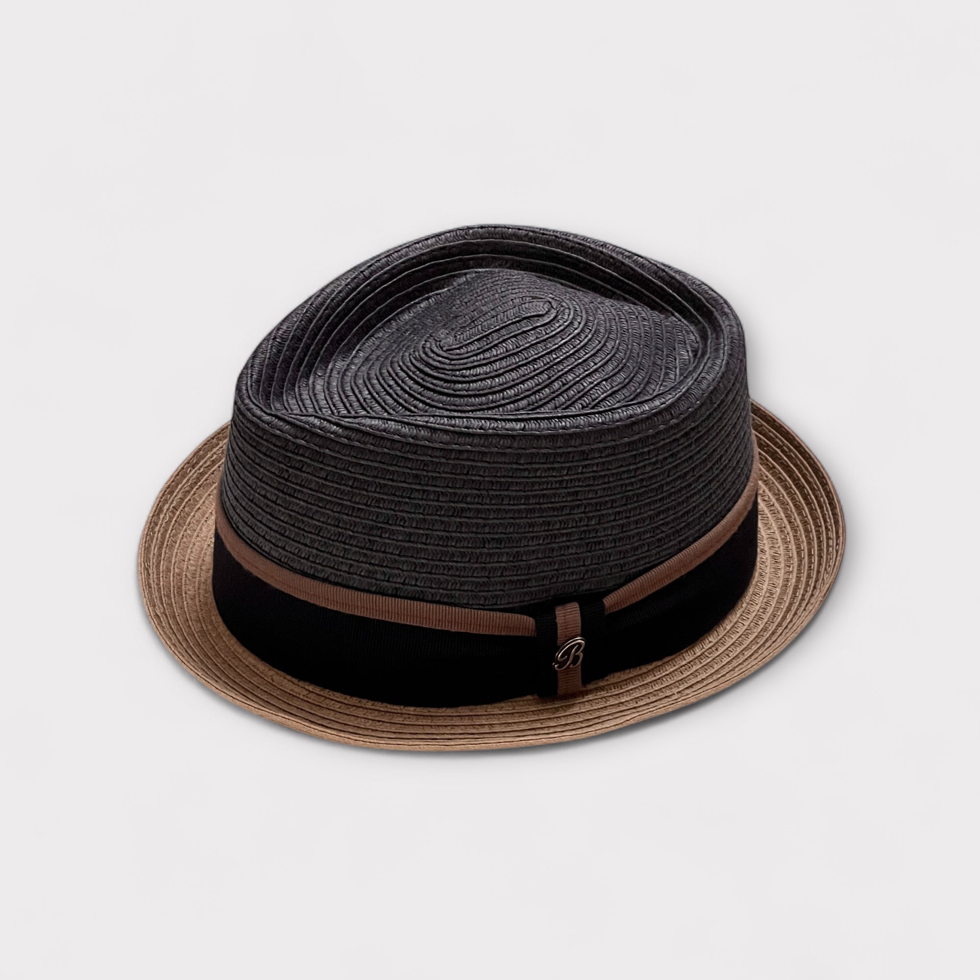 Cappello Estivo Pork Pie Diamante Bicolor