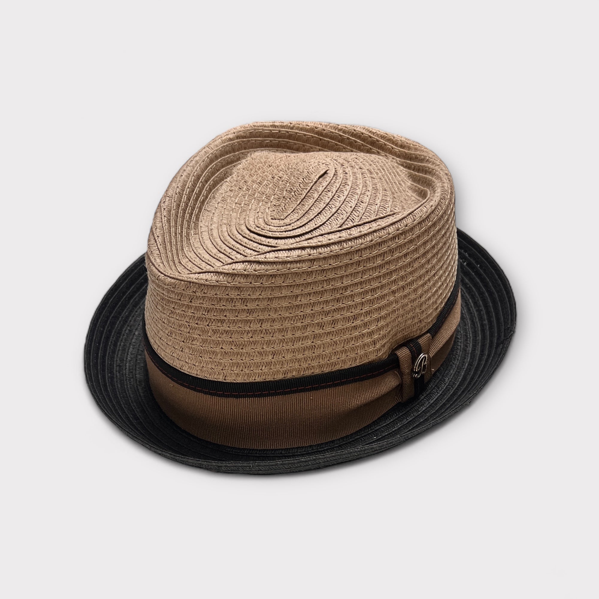 Cappello Estivo Pork Pie Diamante Bicolor