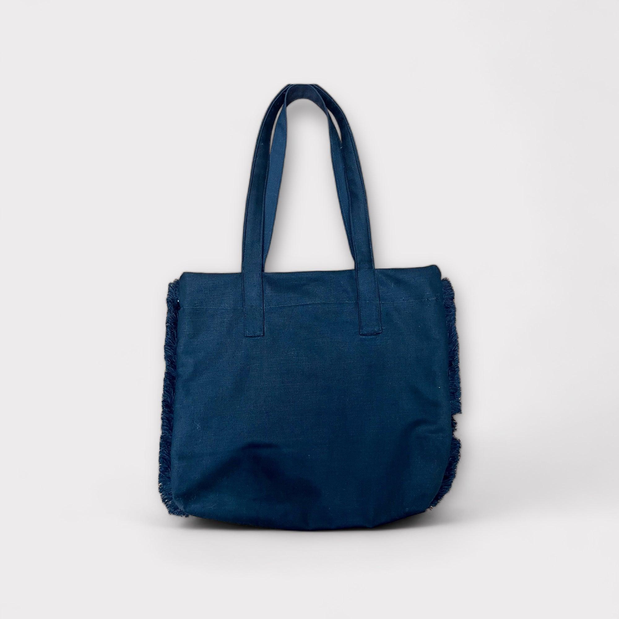 Borsa Shopping Tote bag In Tessuto a Fiori Nera - Cappelleria Bacca