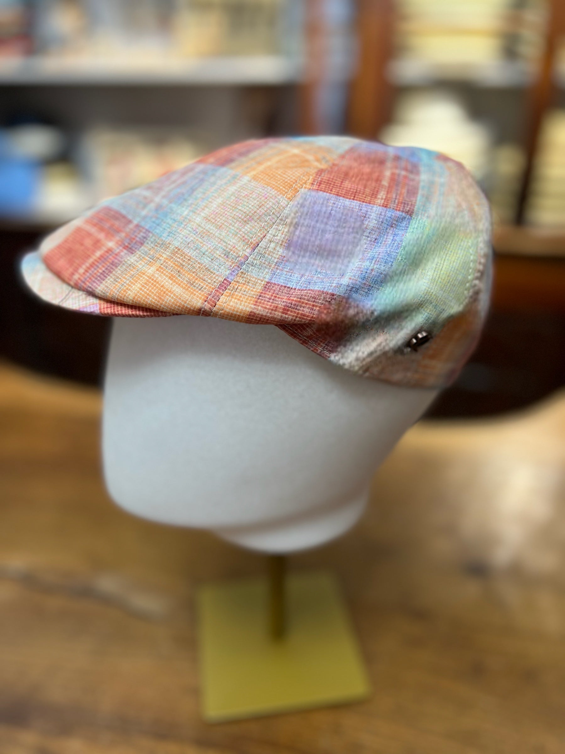Coppola Estiva Leggera in Cotone  multicolore Check - Cappelleria Bacca