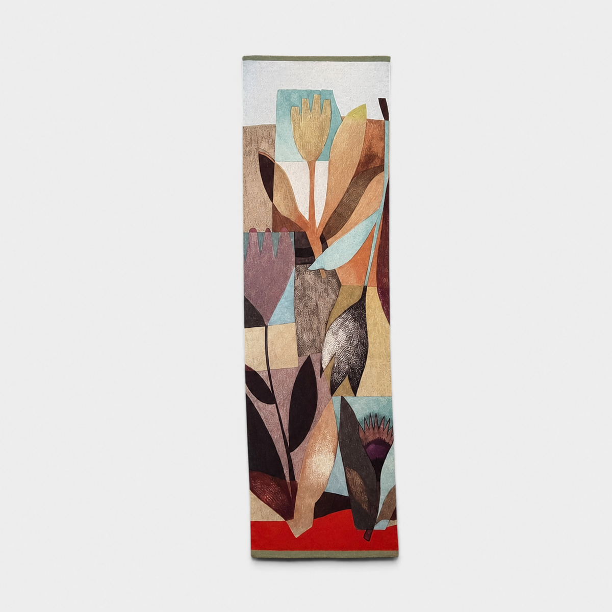 Sciarpa Morbida Invernale In Tessuto Di Pura Lana Motivo Tulipano 55x190 cm - Cappelleria Bacca