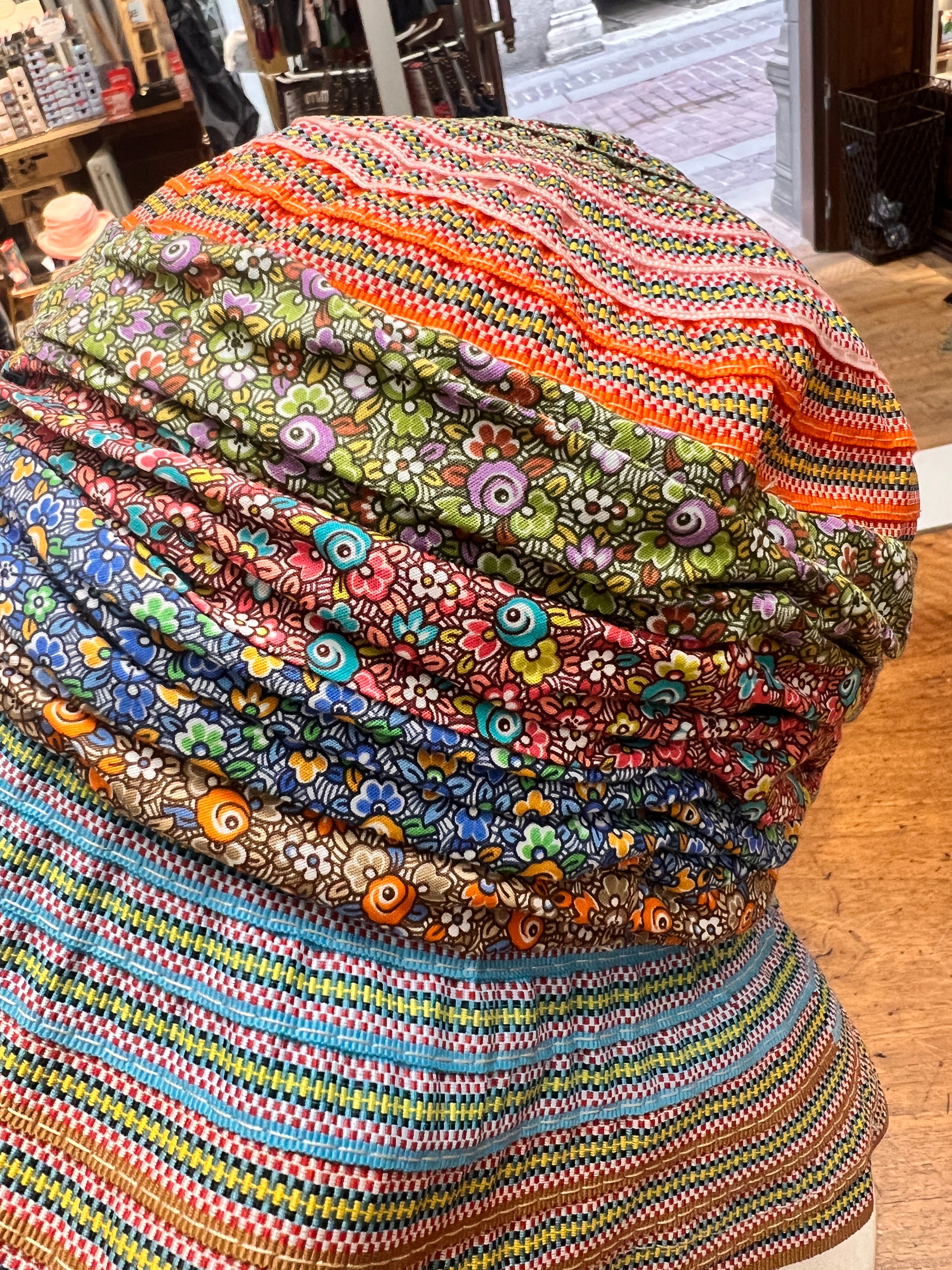 Cappello Estivo In Tessuto Liberty Patchwork Grevi - Cappelleria Bacca