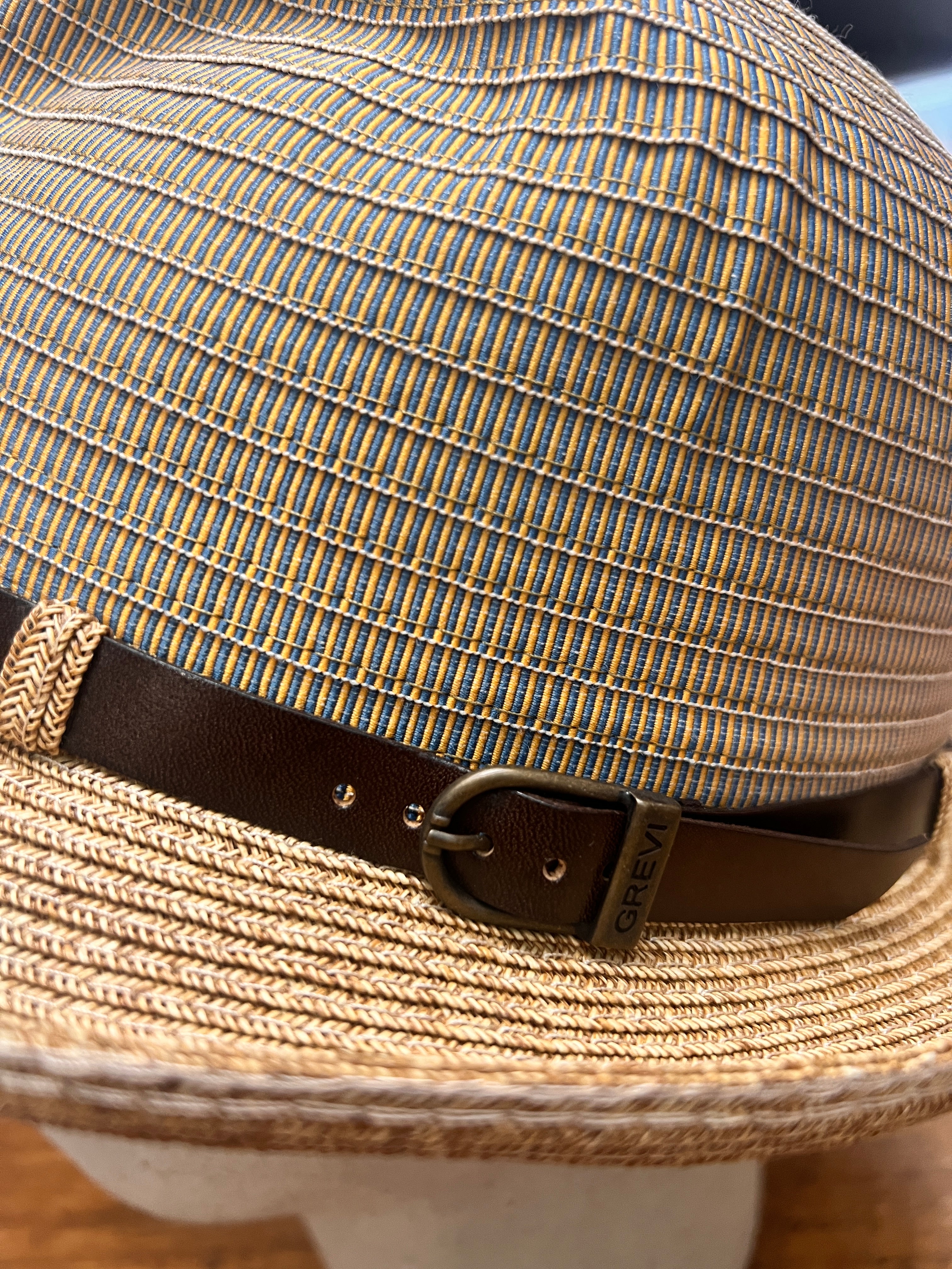 Cappello Trilby Estivo In Tessuto E paglia Grevi