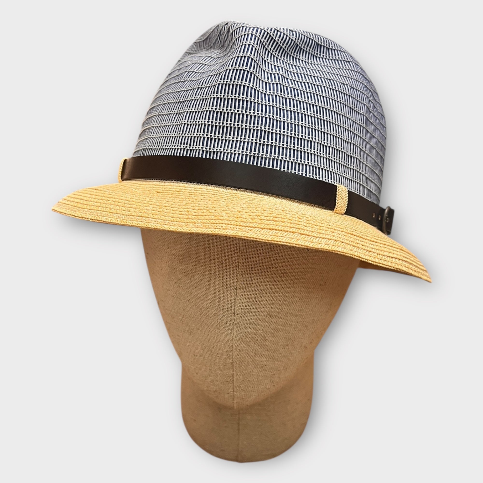 Cappello Trilby Estivo In Tessuto E paglia Grevi