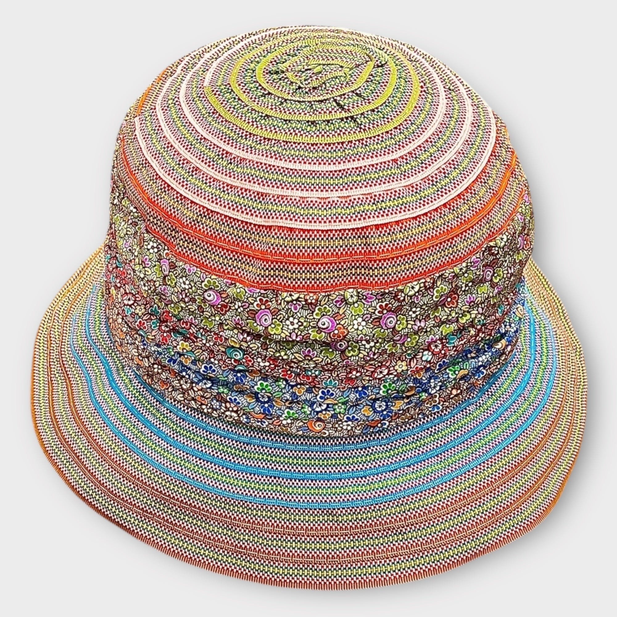 Cappello Estivo In Tessuto Liberty Patchwork Grevi - Cappelleria Bacca