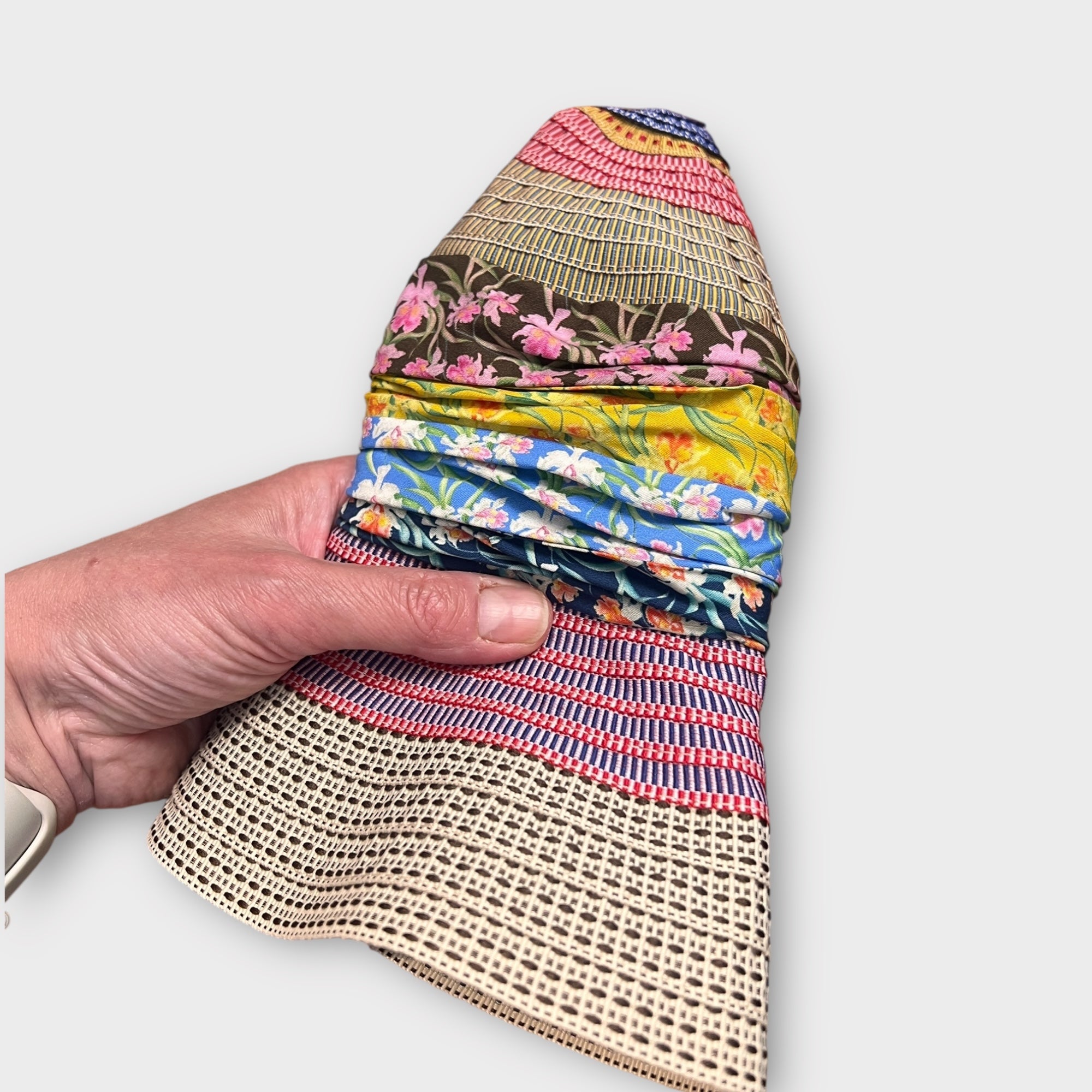 Cappello Estivo In Tessuto Liberty Patchwork Grevi - Cappelleria Bacca