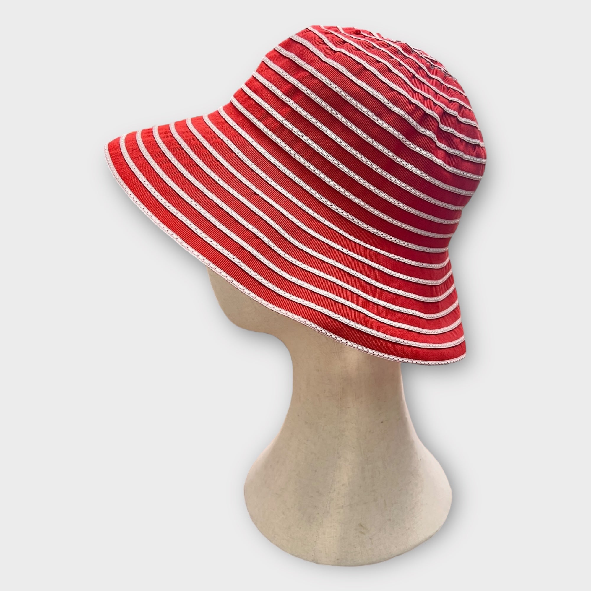 Cappello Estivo In Tessuto Rigato Grevi - Cappelleria Bacca