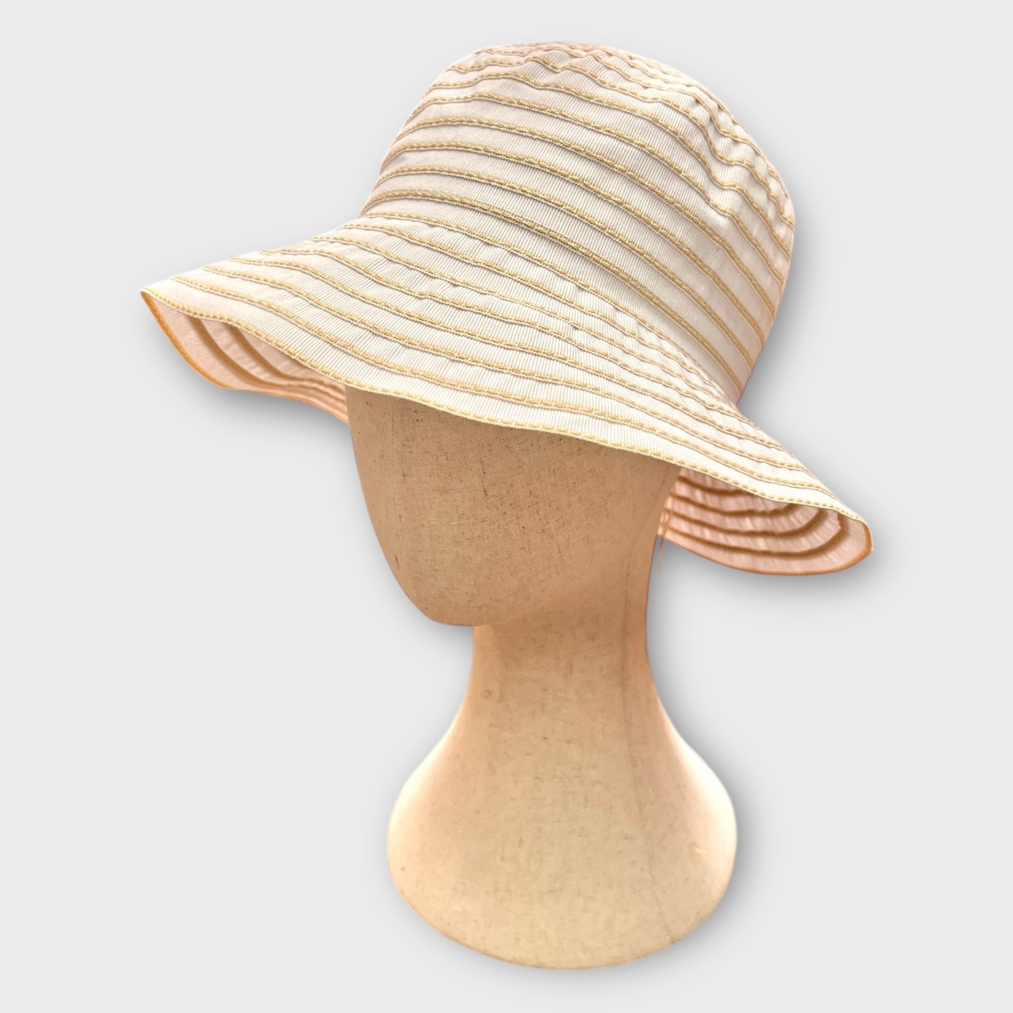 Cappello Estivo In Tessuto Rigato Grevi - Cappelleria Bacca