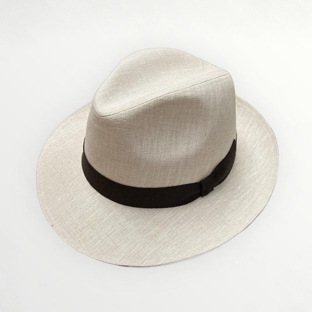 Cappello Fedora Estivo In Tessuto Lino - Cappelleria Bacca