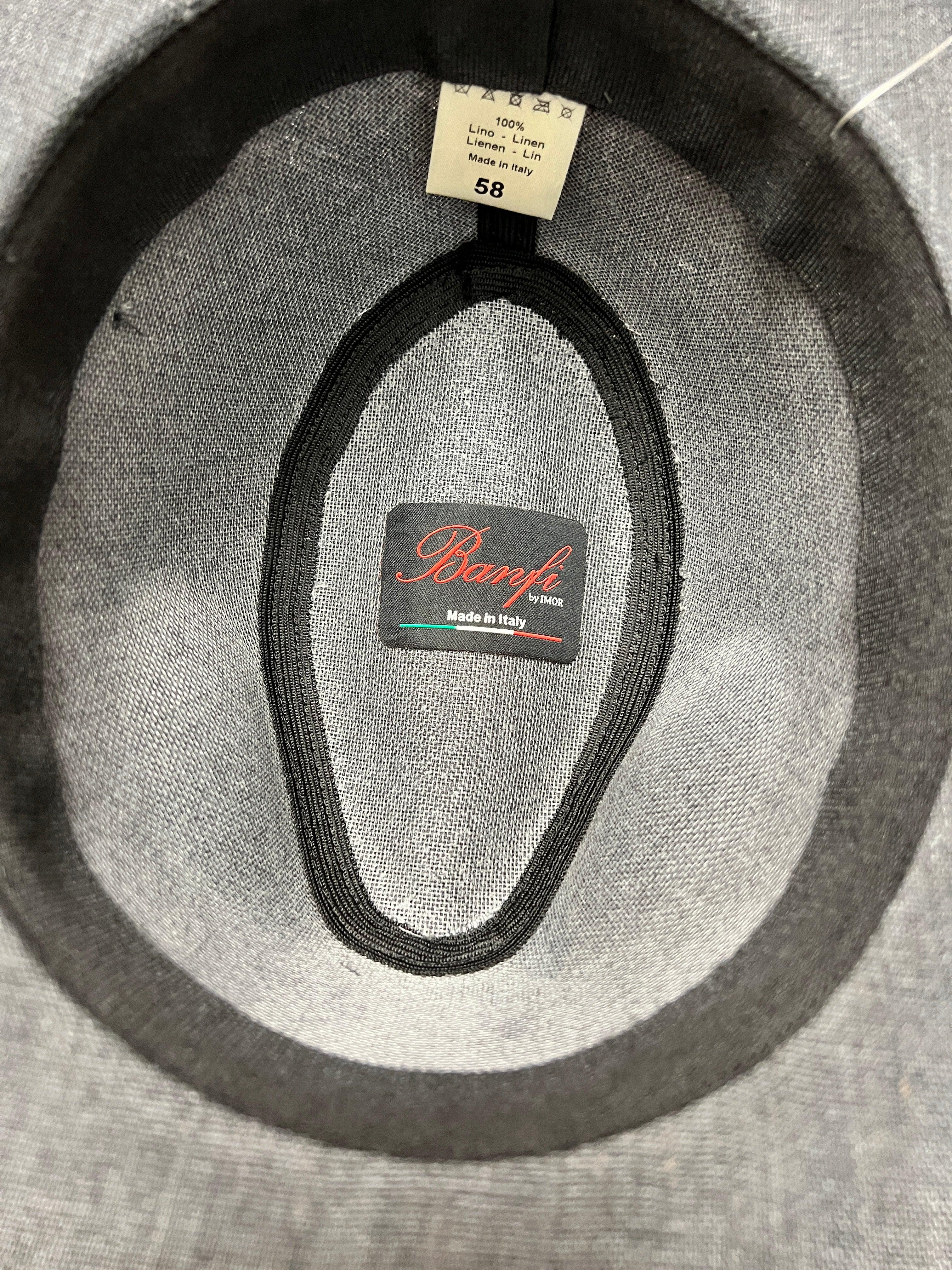 Cappello Fedora Estivo In Tessuto Lino - Cappelleria Bacca