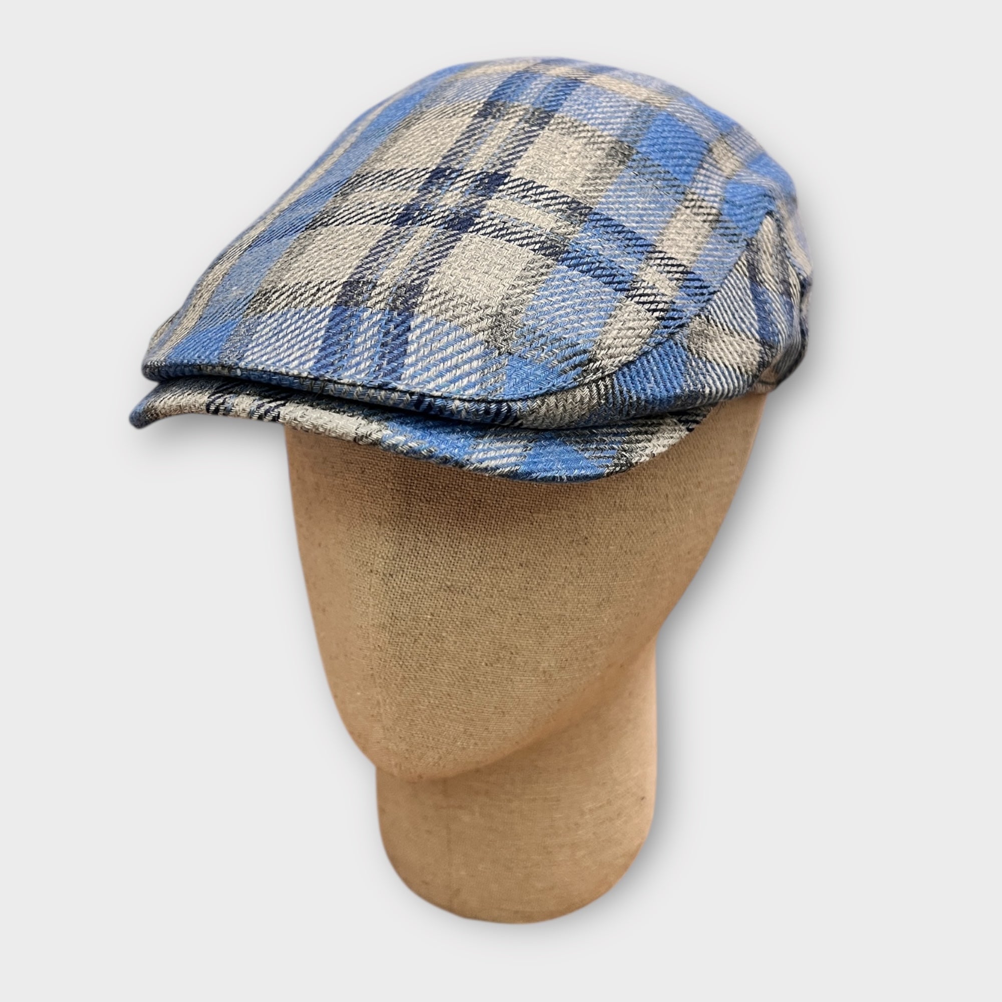 Coppola Estiva Azzurra Tartan - Cappelleria Bacca