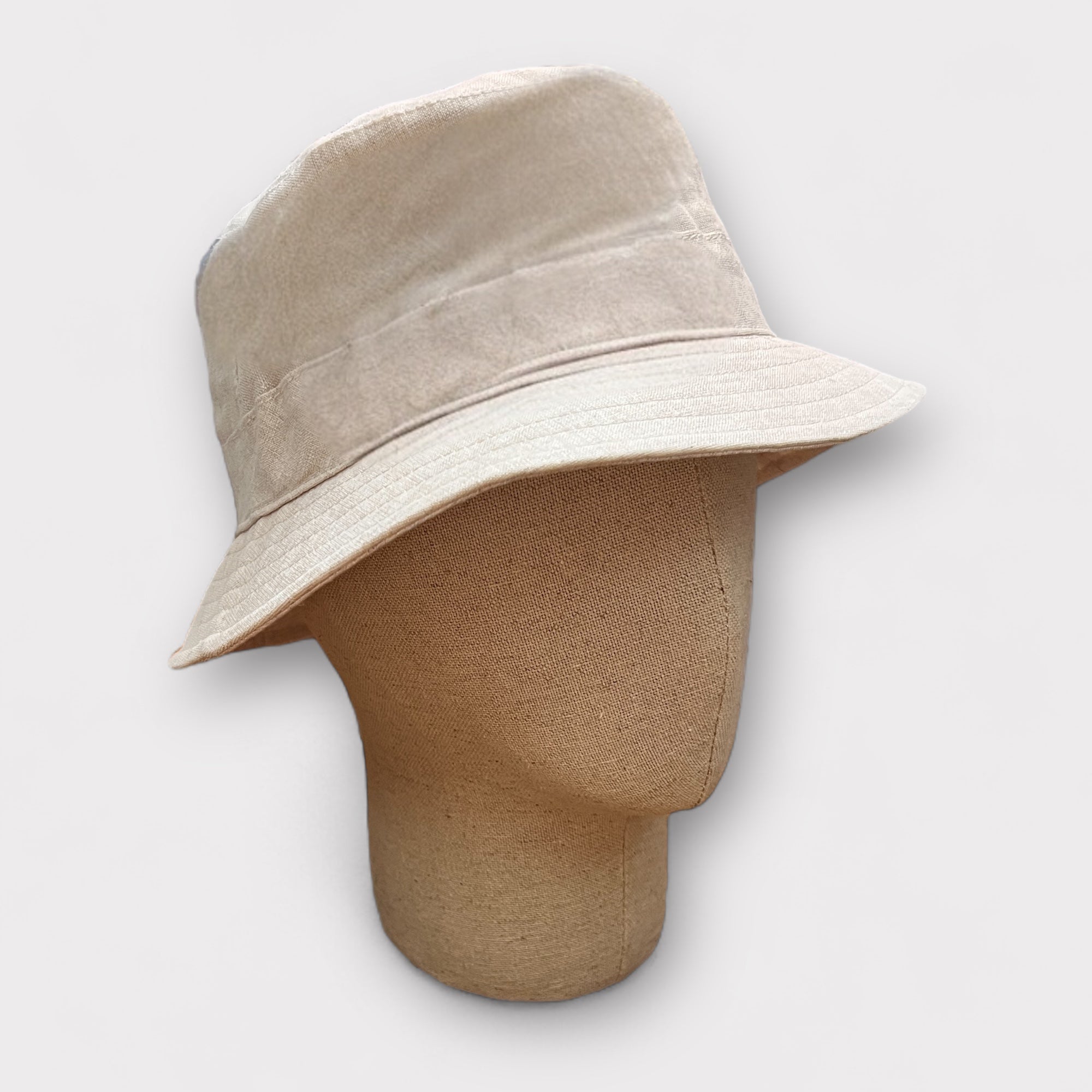 Cappello Estivo Bucket Pescatore In Puro Lino