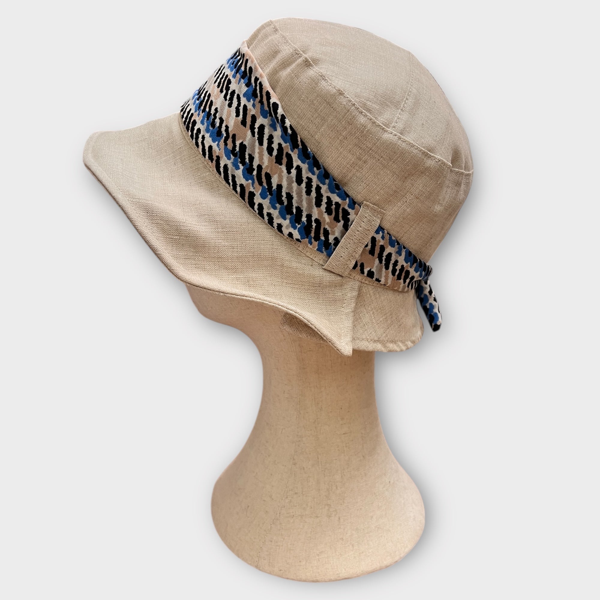 Cappello Donna Estivo In Lino Con Fascia - Cappelleria Bacca