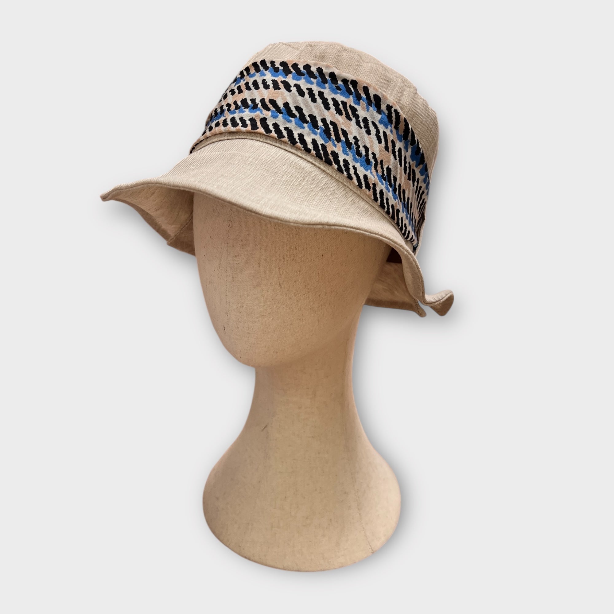 Cappello Donna Estivo In Lino Con Fascia - Cappelleria Bacca