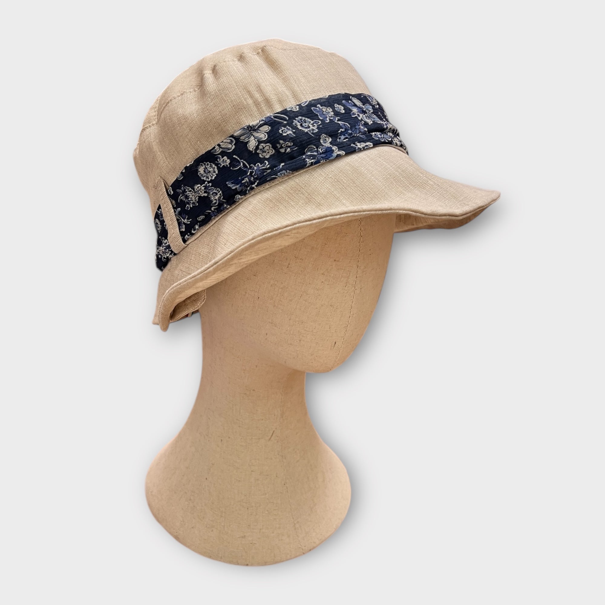 Cappello Donna Estivo In Lino Con Fascia - Cappelleria Bacca