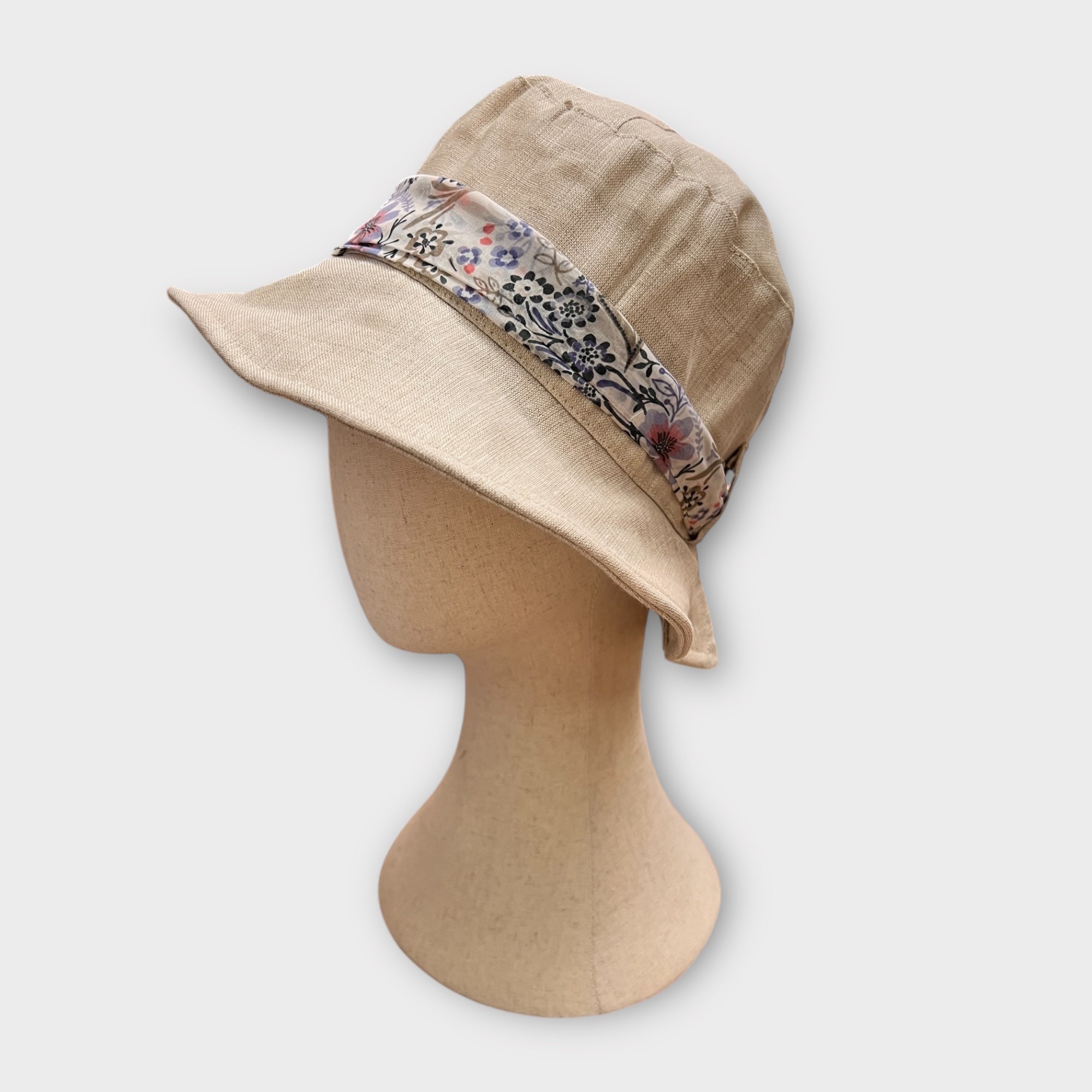 Cappello Donna Estivo In Lino Con Fascia - Cappelleria Bacca