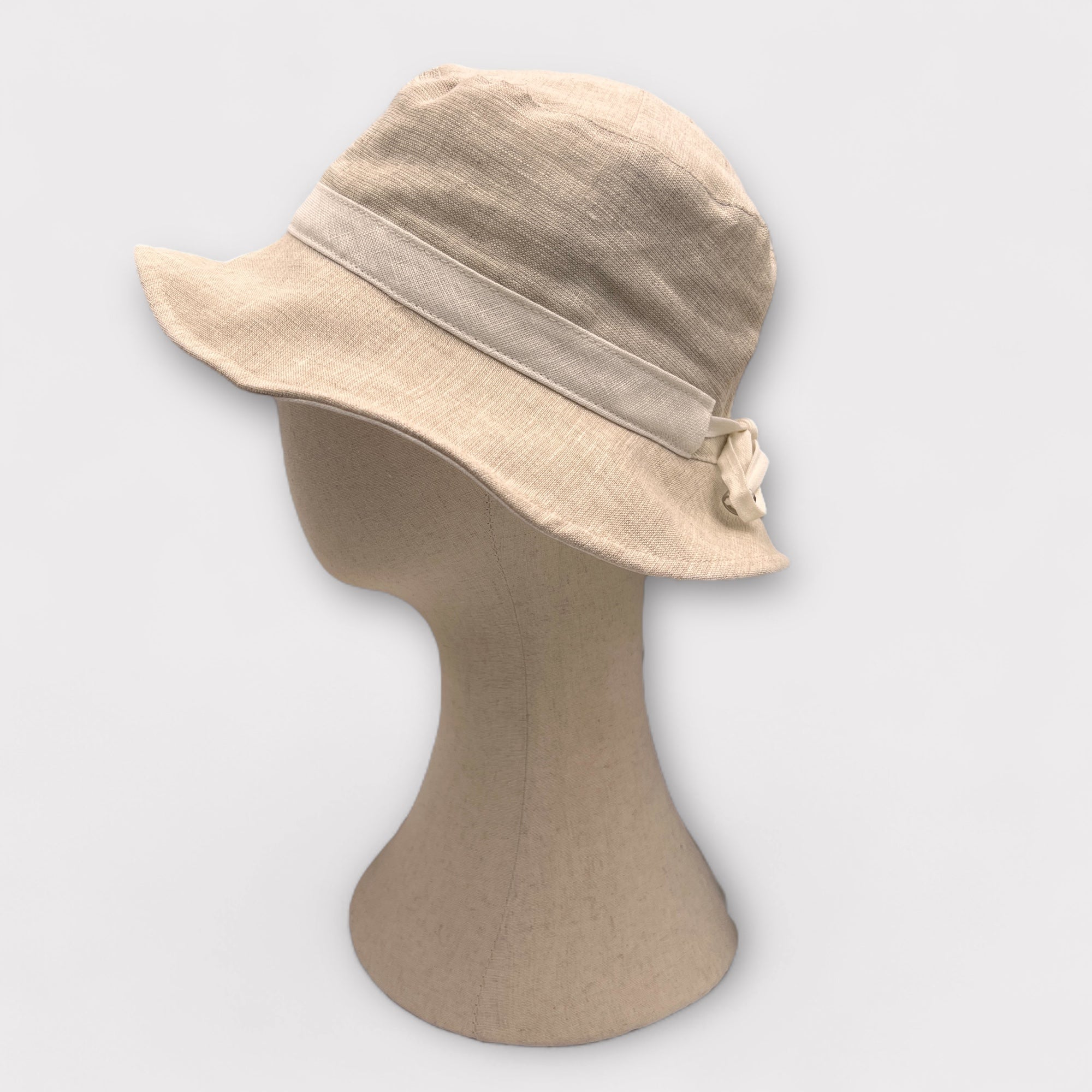 Cappello Donna In Puro Lino Pieghevole E Modellabile - Cappelleria Bacca