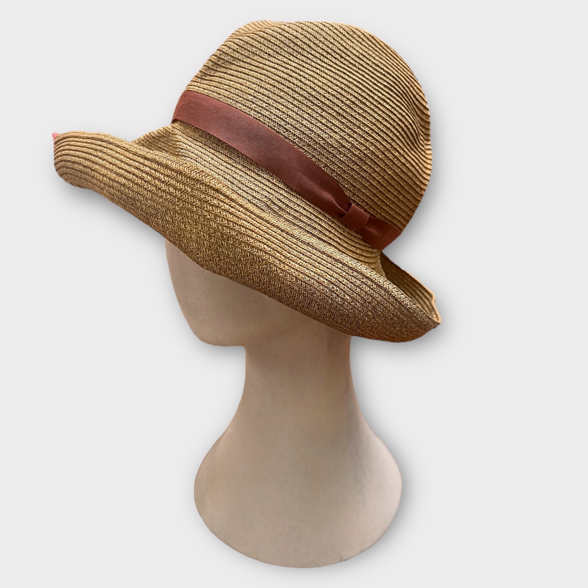Cappello Donna in Paglia Mature Ha Boxed Hat - Raffinato e Pieghevole - Cappelleria Bacca